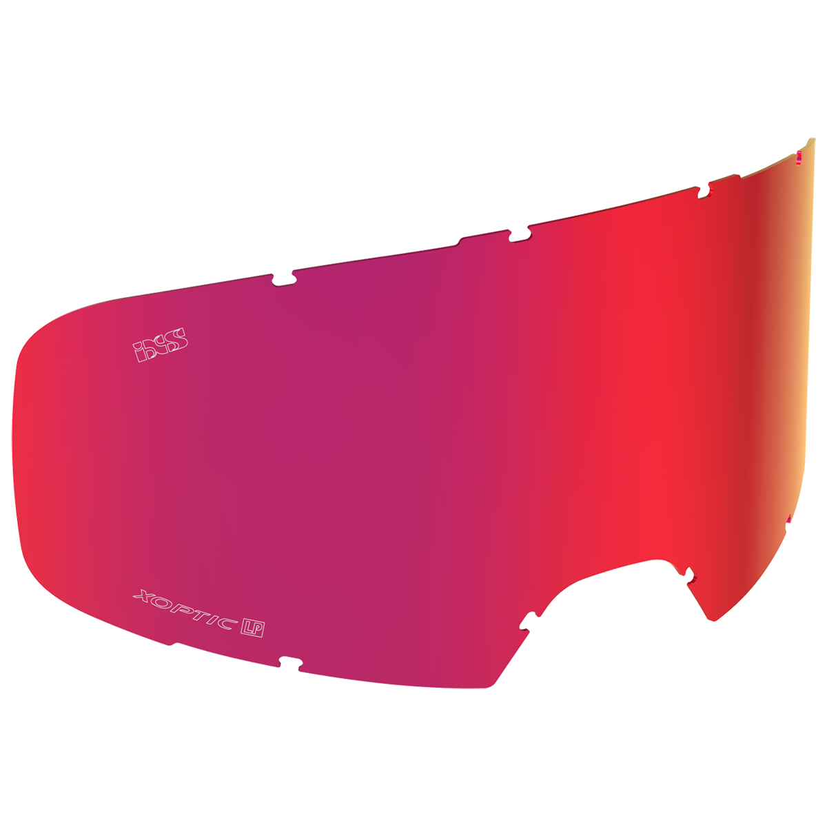 Injected Single Linse getönt Crimson verspiegelt Low Profile