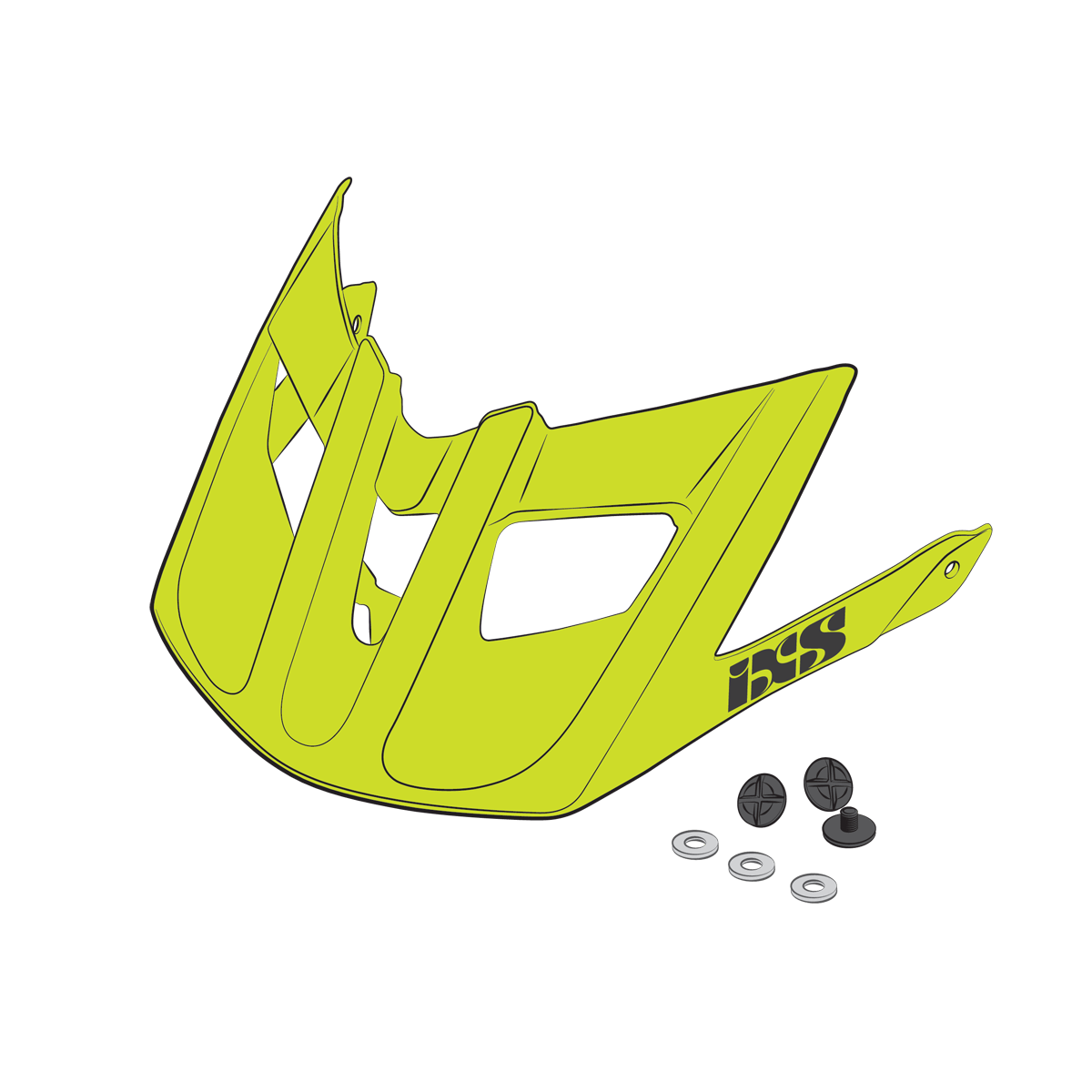 Visier + Pins Trail RS fluo yellow (lime)