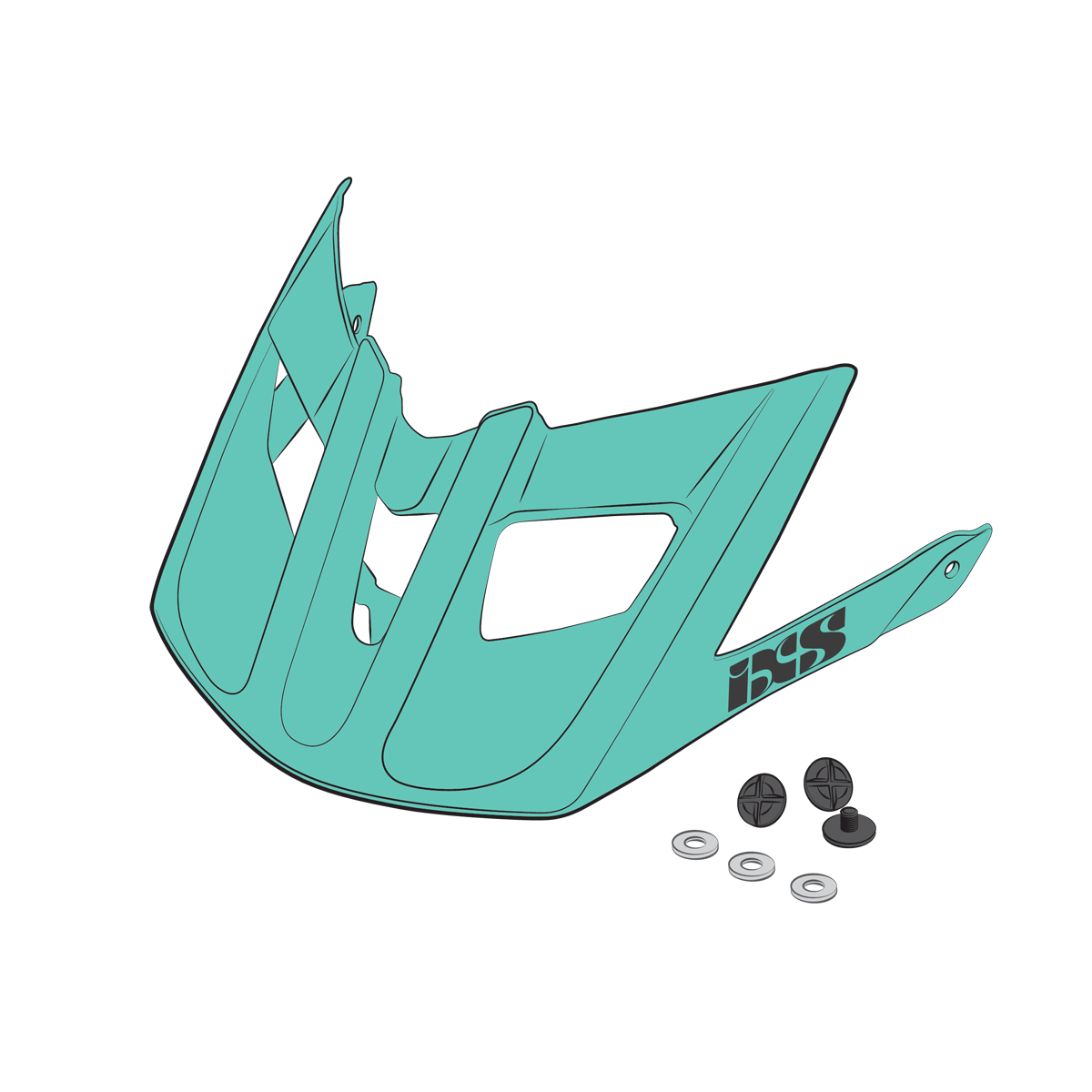 Visier + Pins Trail RS türkis