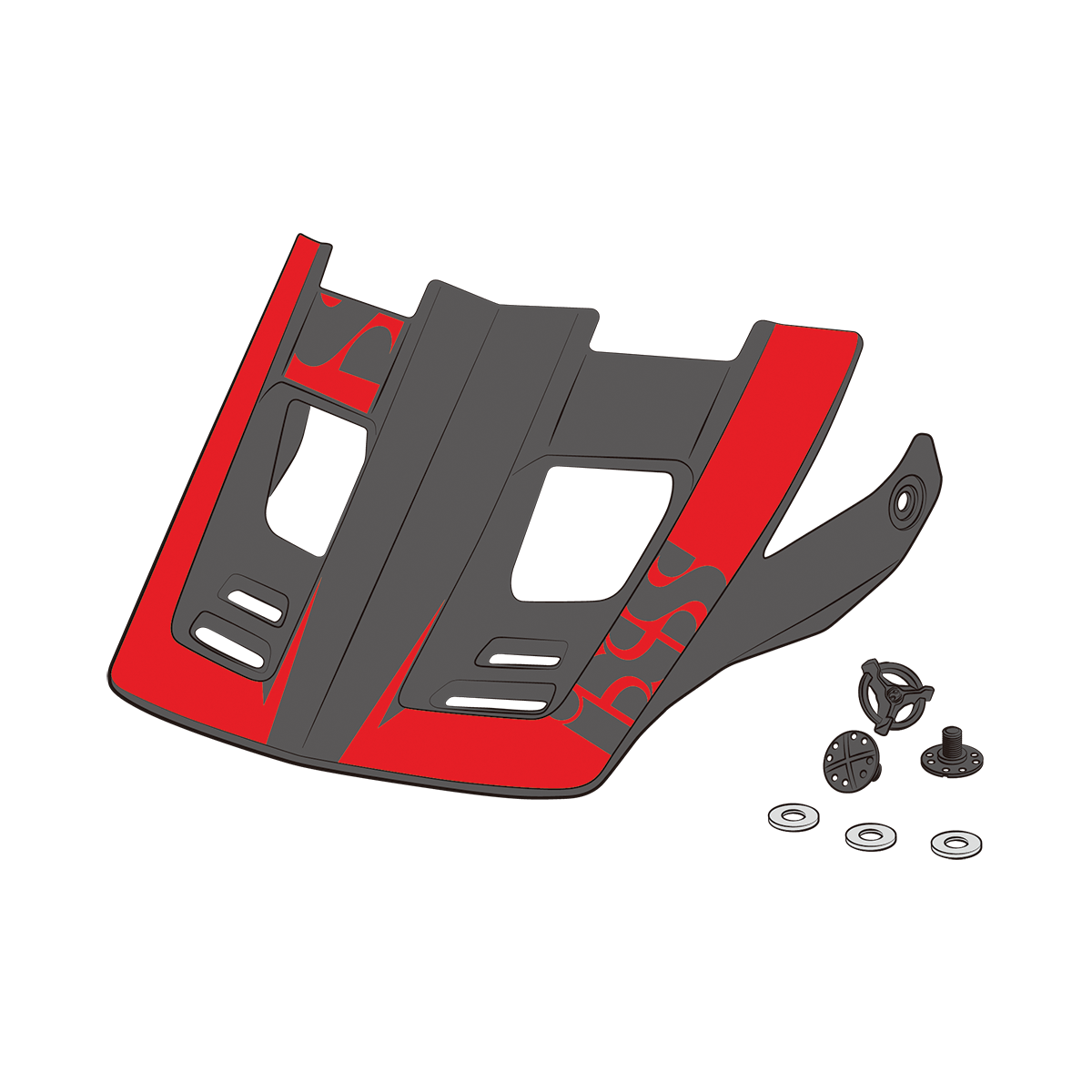 Visier + Pins Xact EVO rot