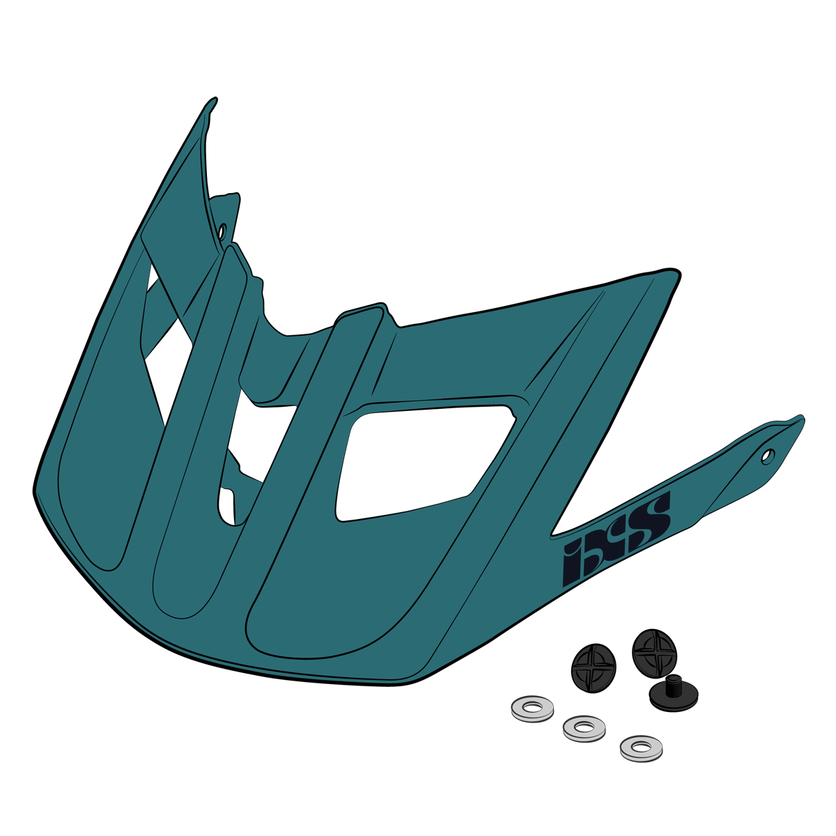 Visier + Pins Trail EVO lagoon