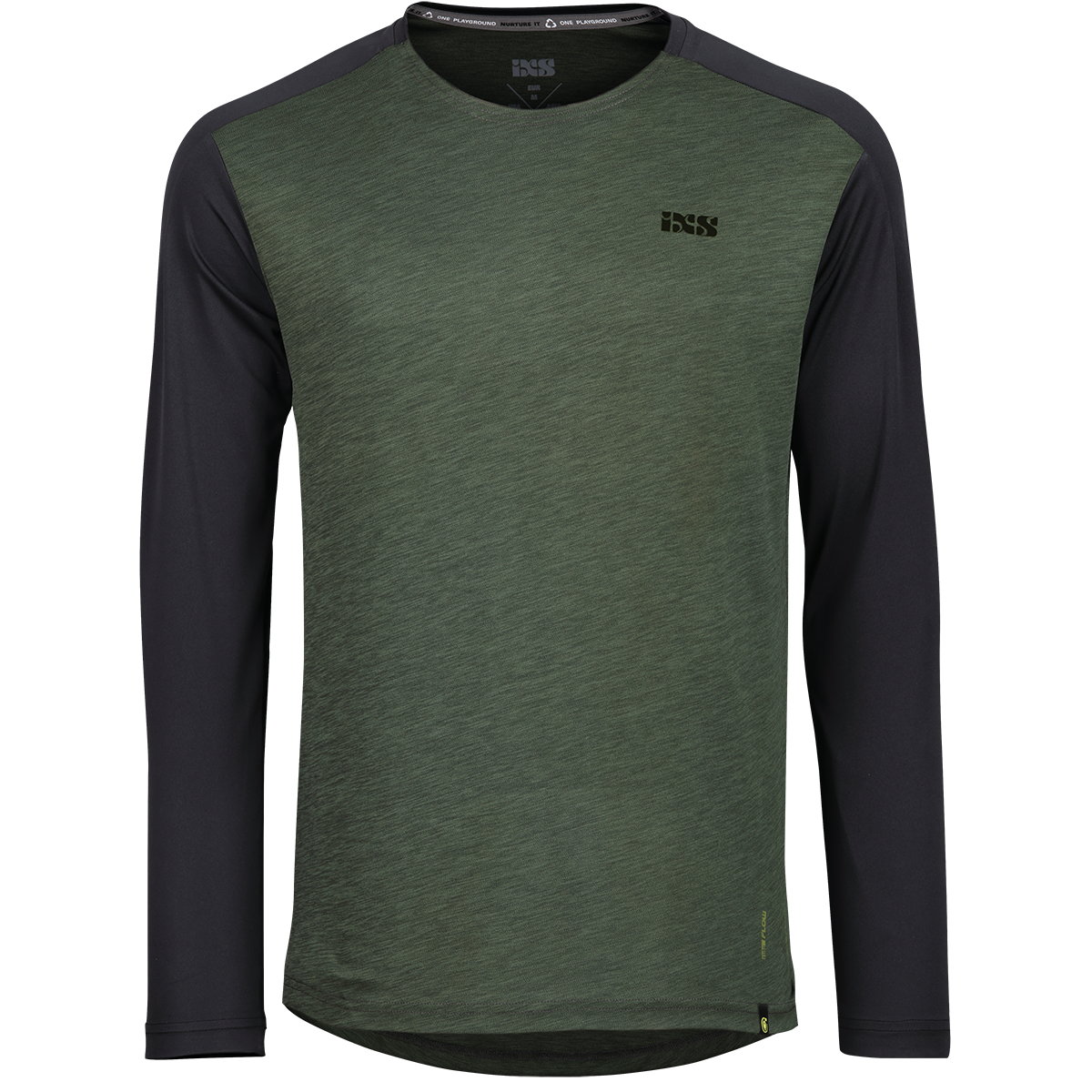 Flow X Kids long sleeve Jersey olive-solid black