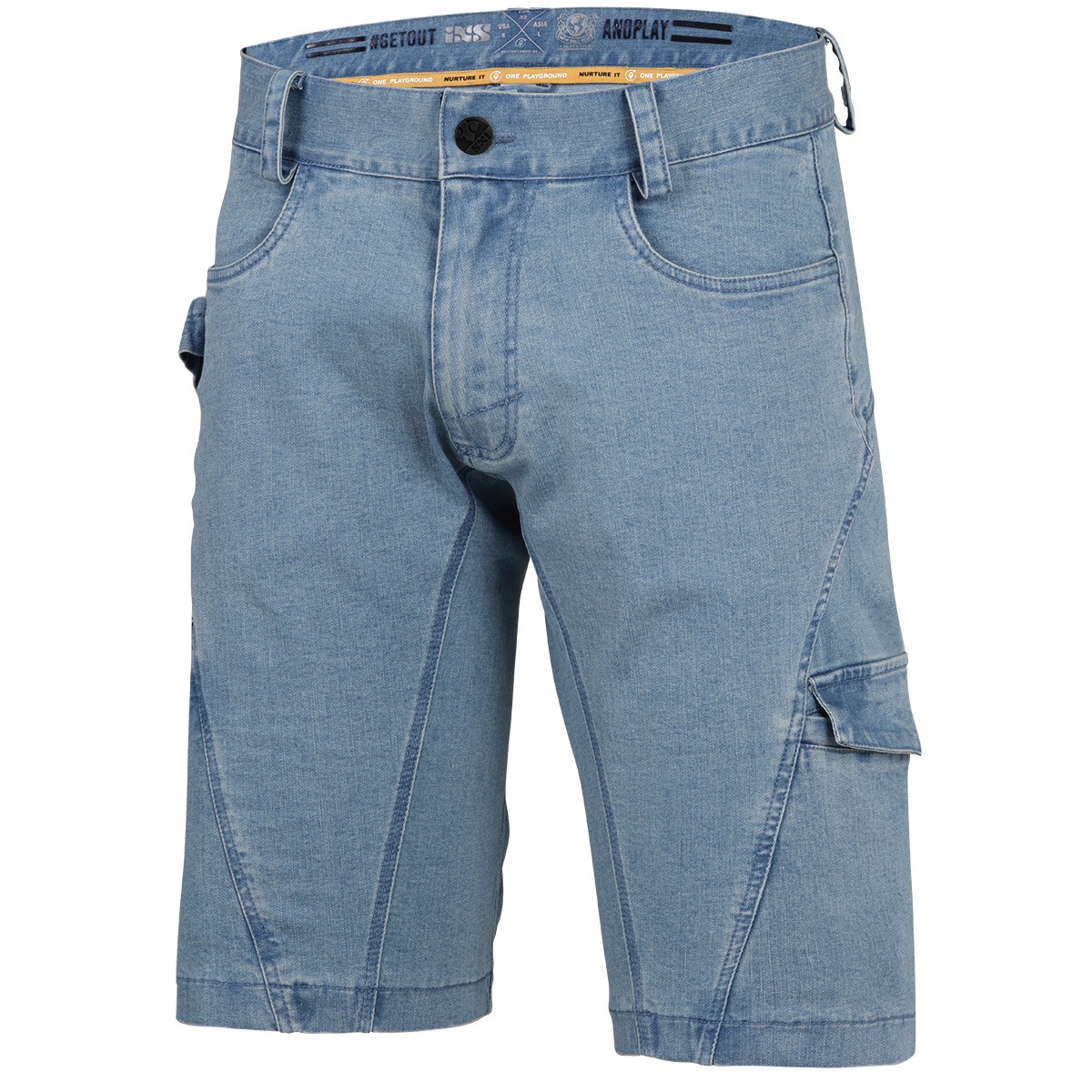 Carve Digger Organic Denim Shorts washed blue