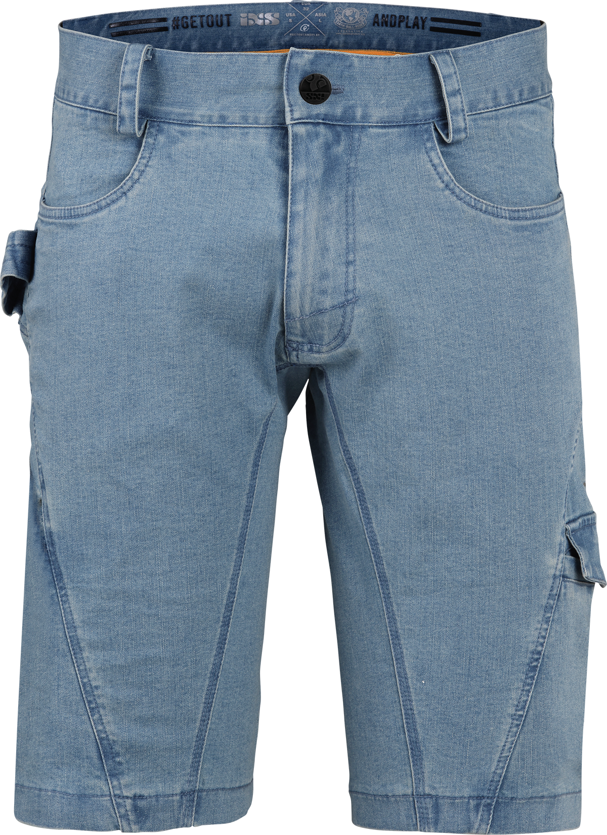 Carve Digger Organic Denim Shorts washed blue