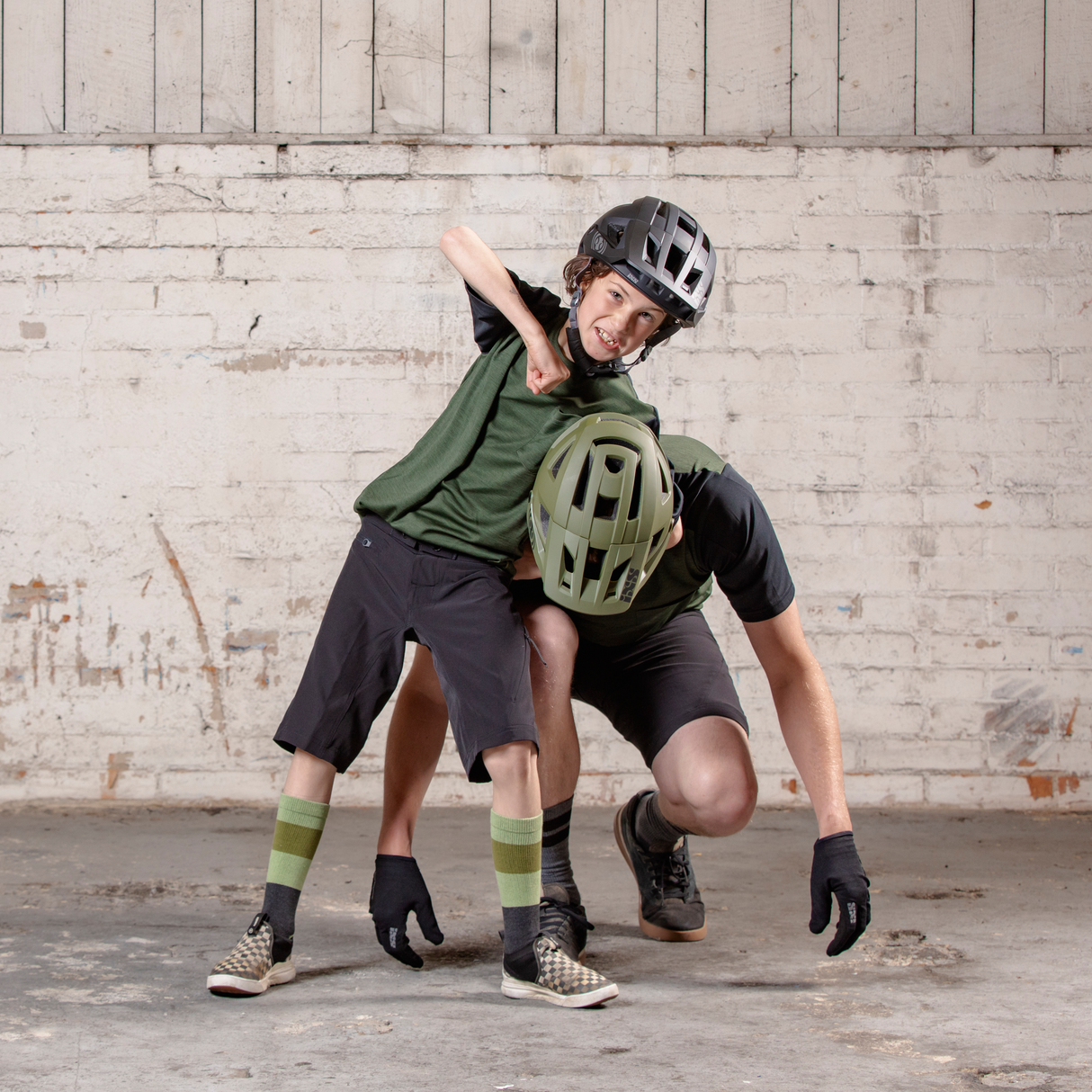 Flow X Kids Jersey olive-solid black