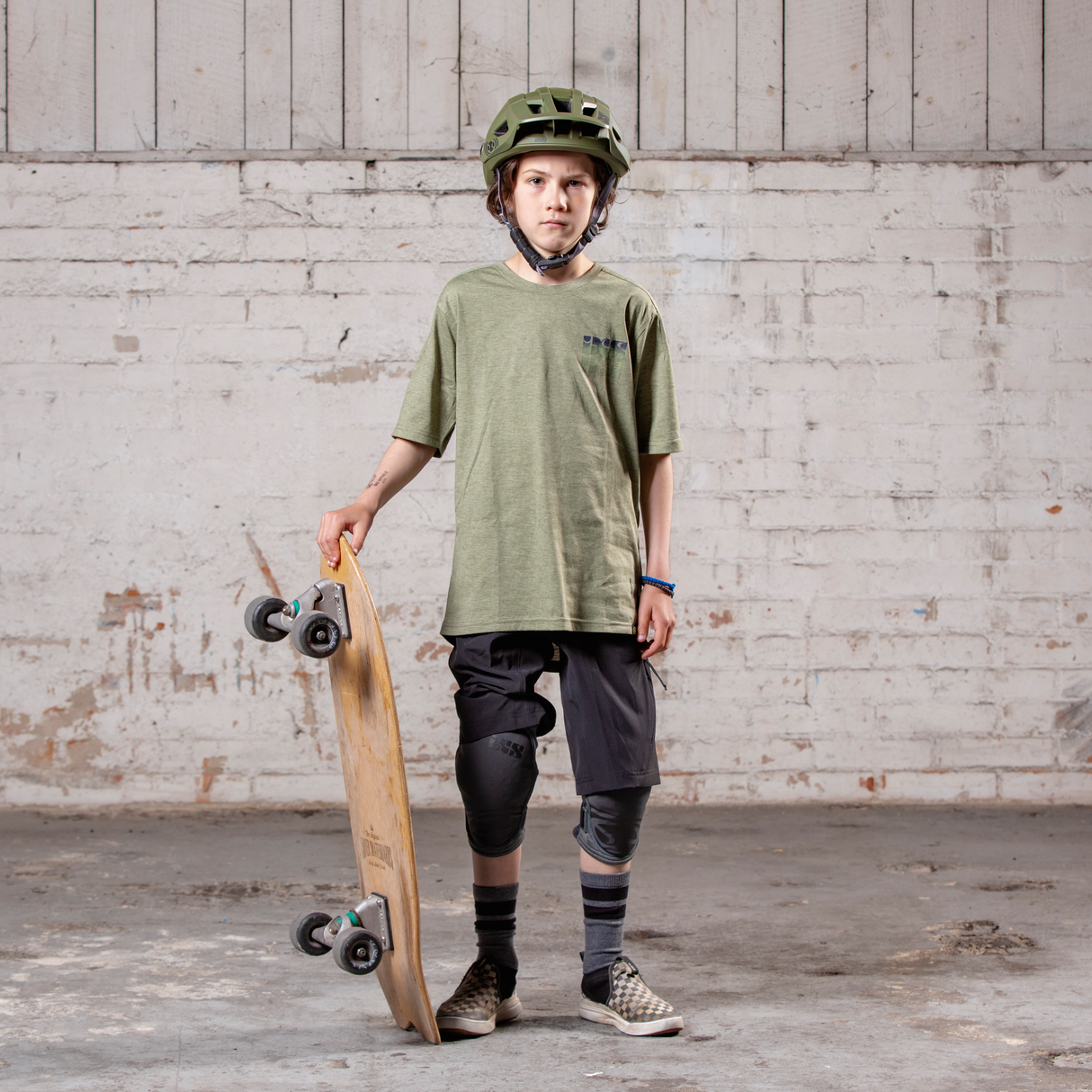 Flow Kids Tech Tee Mirror olive