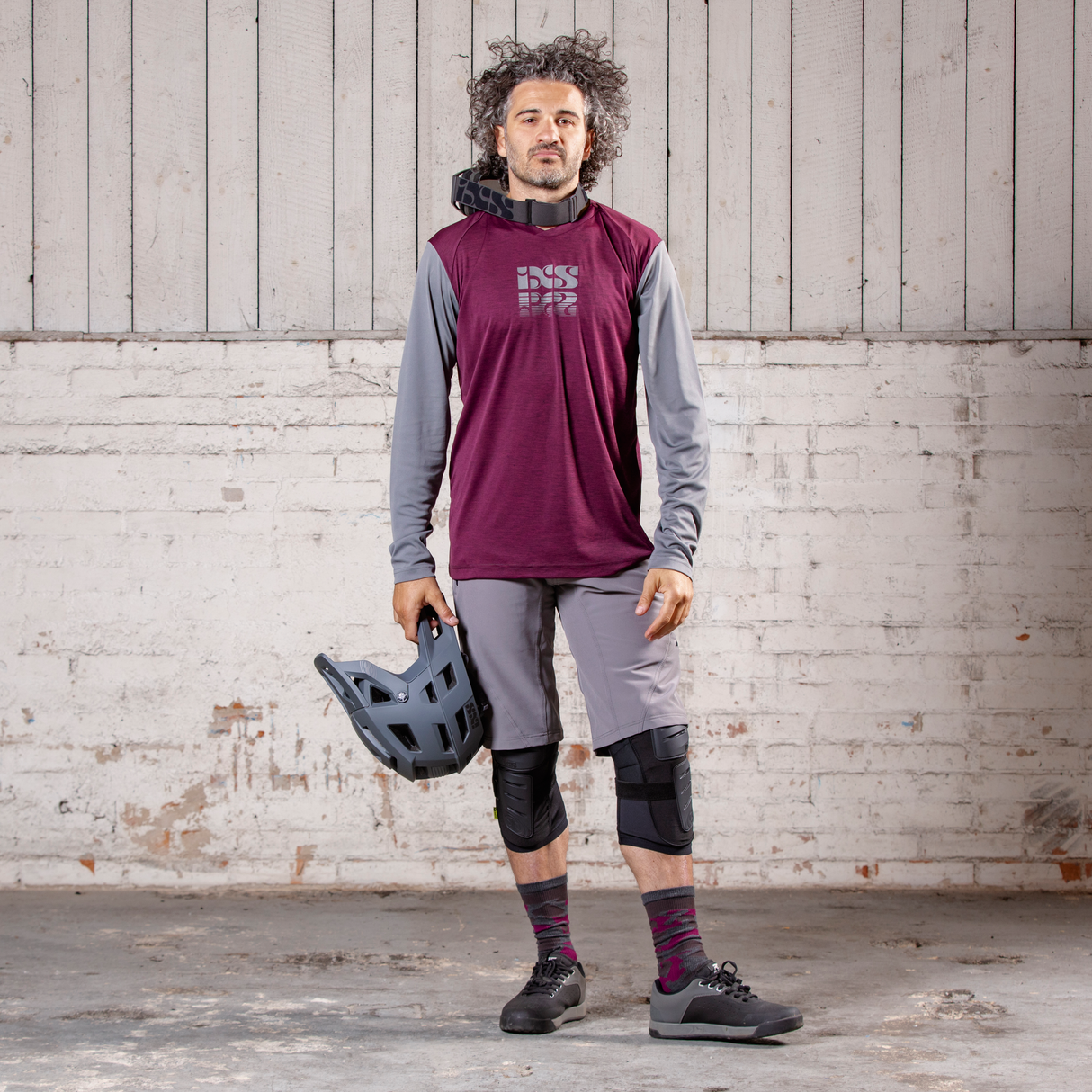 Trigger X long sleeve Jersey raisin-solid graphite