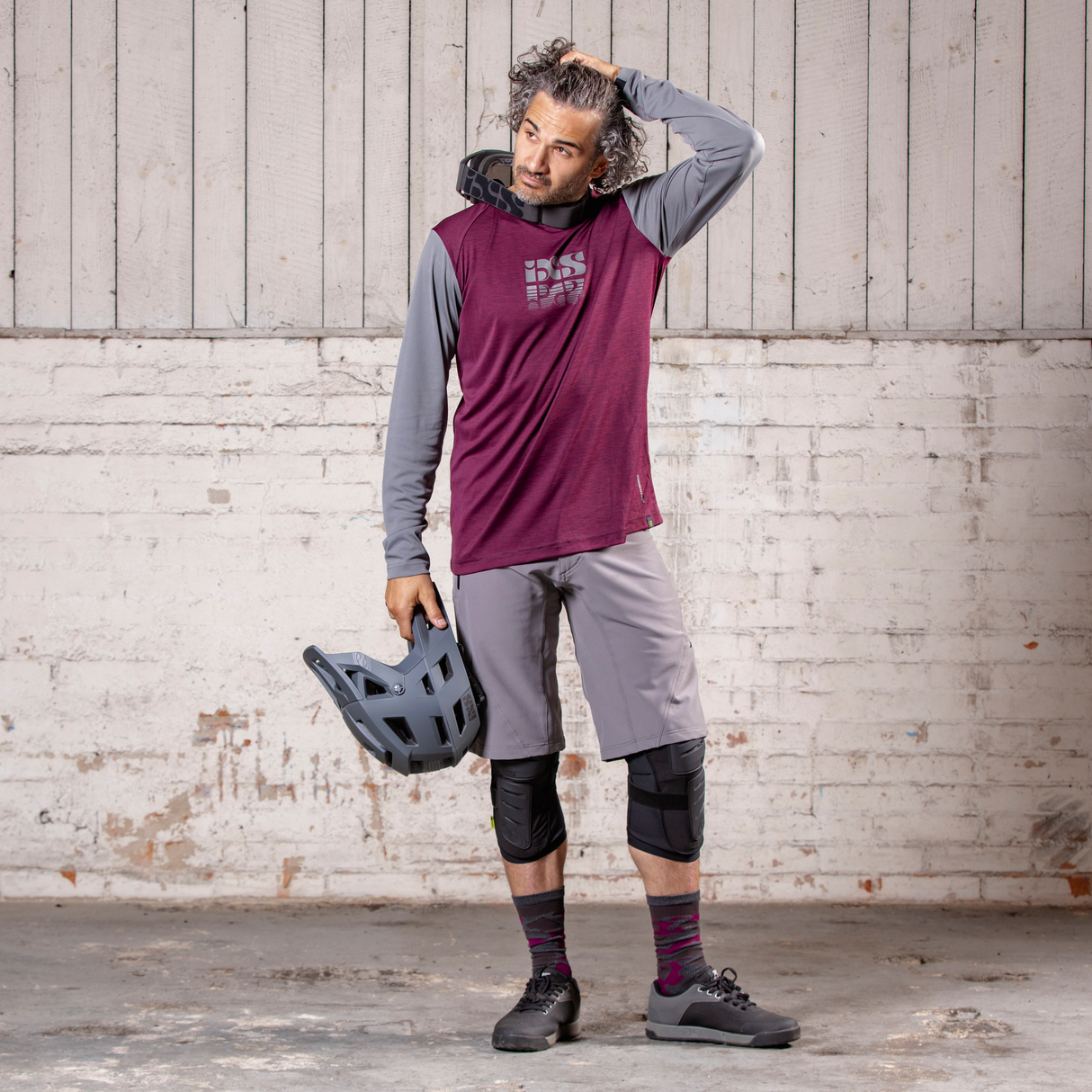 Trigger X long sleeve Jersey raisin-solid graphite