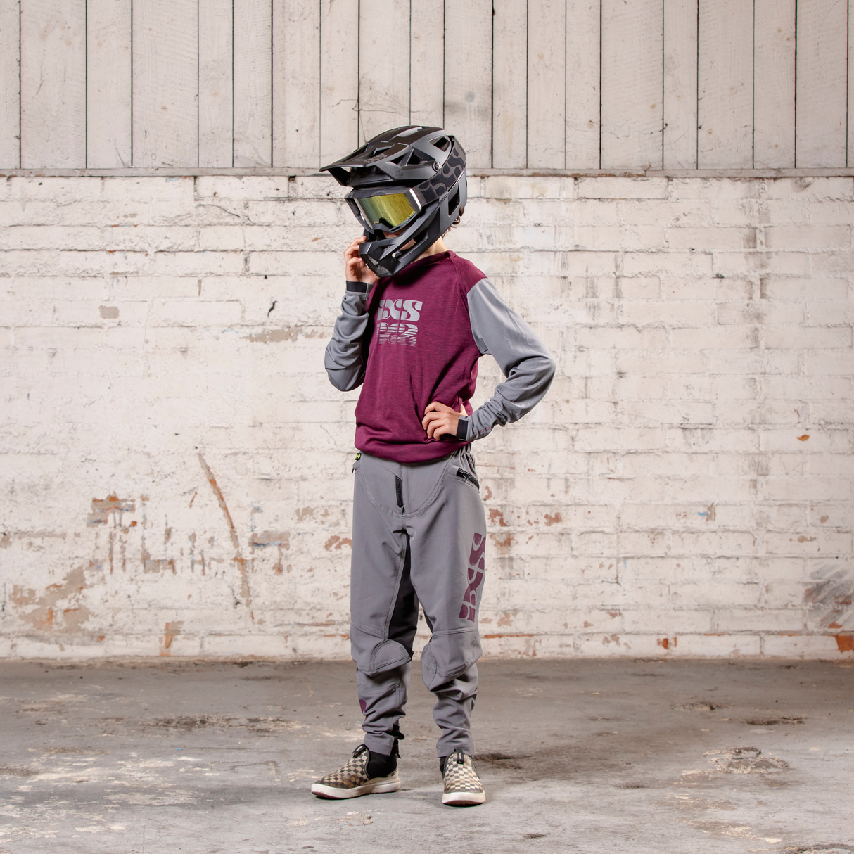 Trigger X Kids Long Sleeve Jersey raisin-graphite