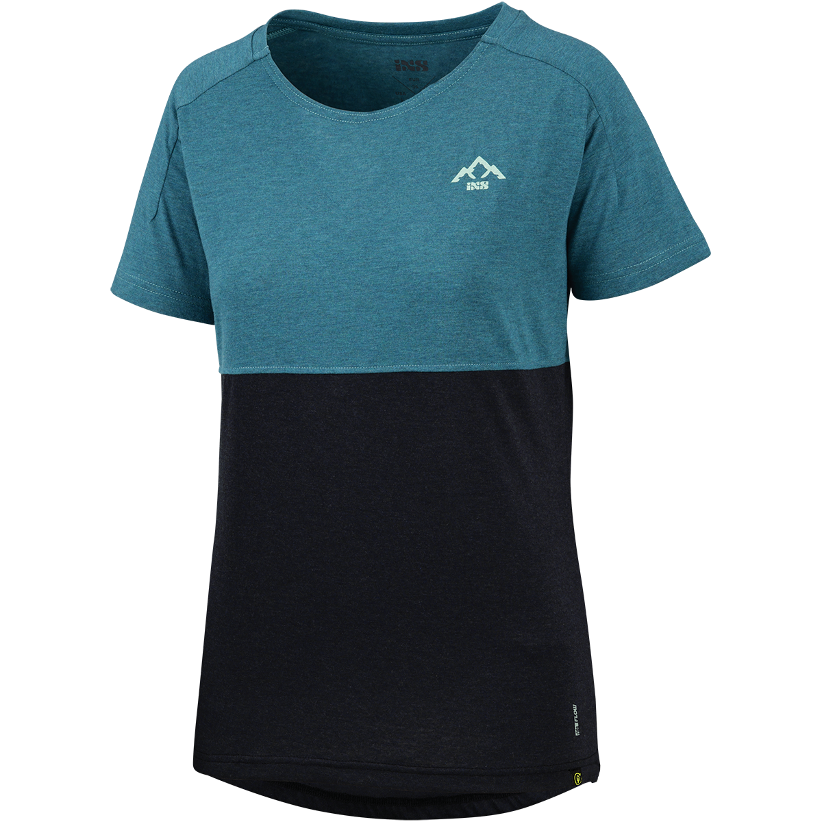 Flow Kids Tech Tee Mountain everglade-schwarz