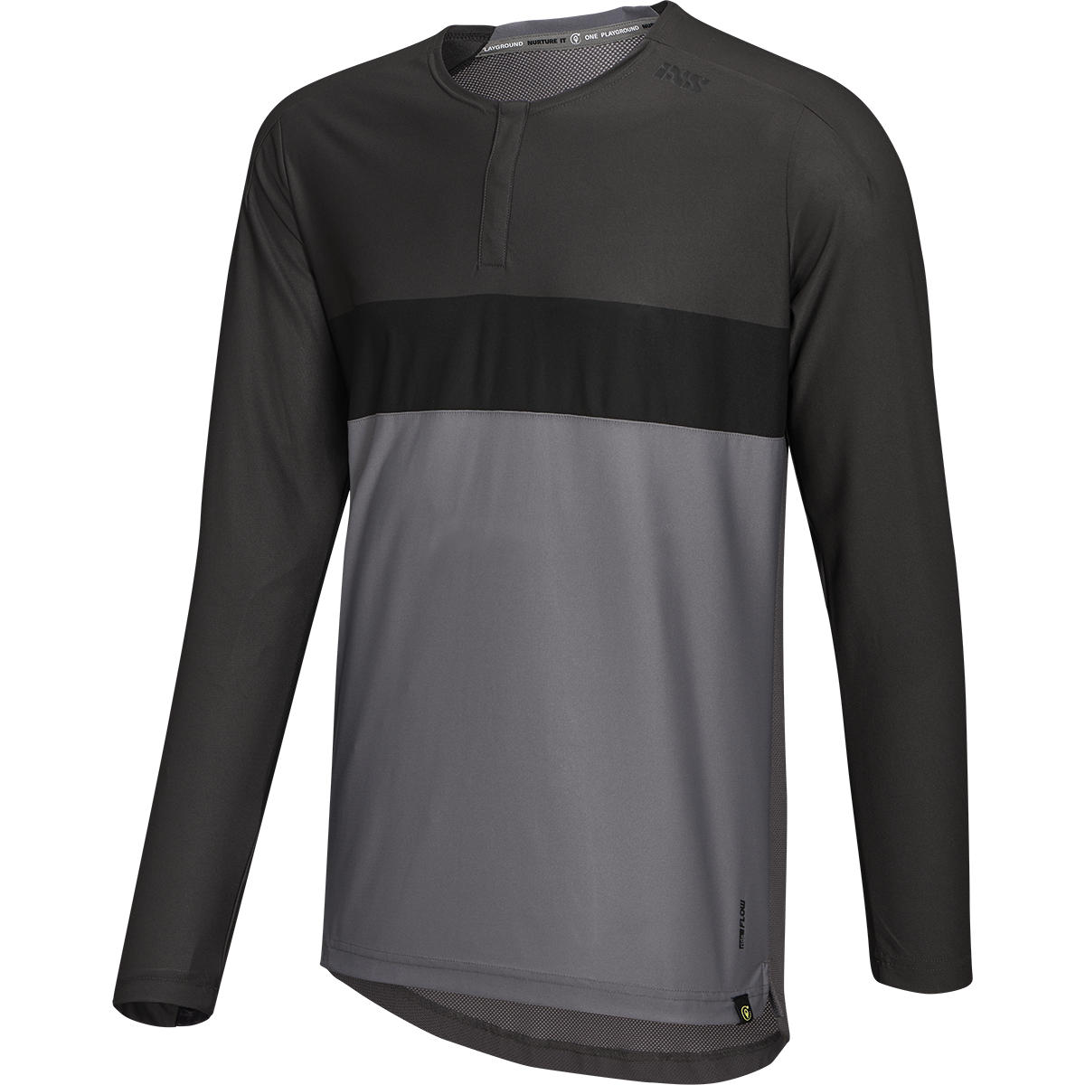 Flow XTG Long Sleeve Henley graphit-schwarz