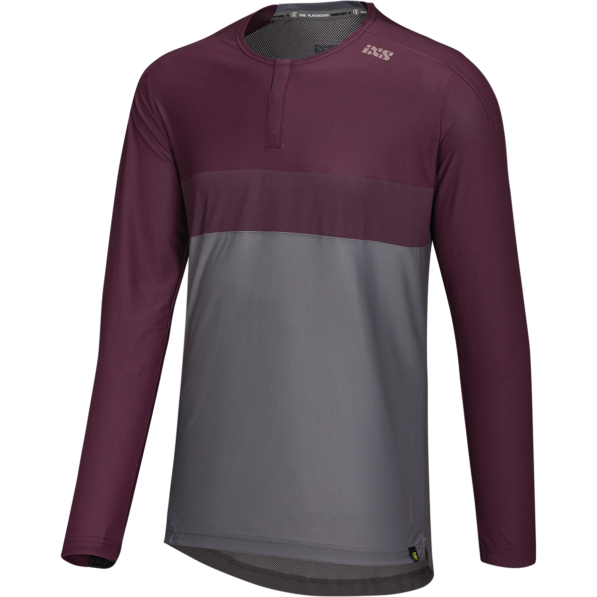 Flow XTG Long Sleeve Henley graphit-raisin