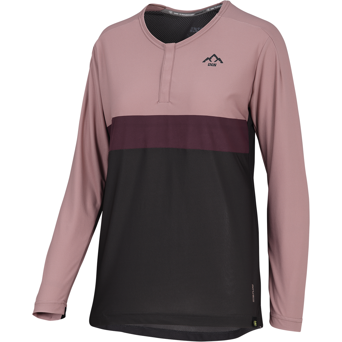 Women's Flow XTG Long Sleeve Henley anthrazit-raisin