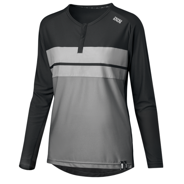 Damen Flow Lite 1.0 Henley schwarz-graphit