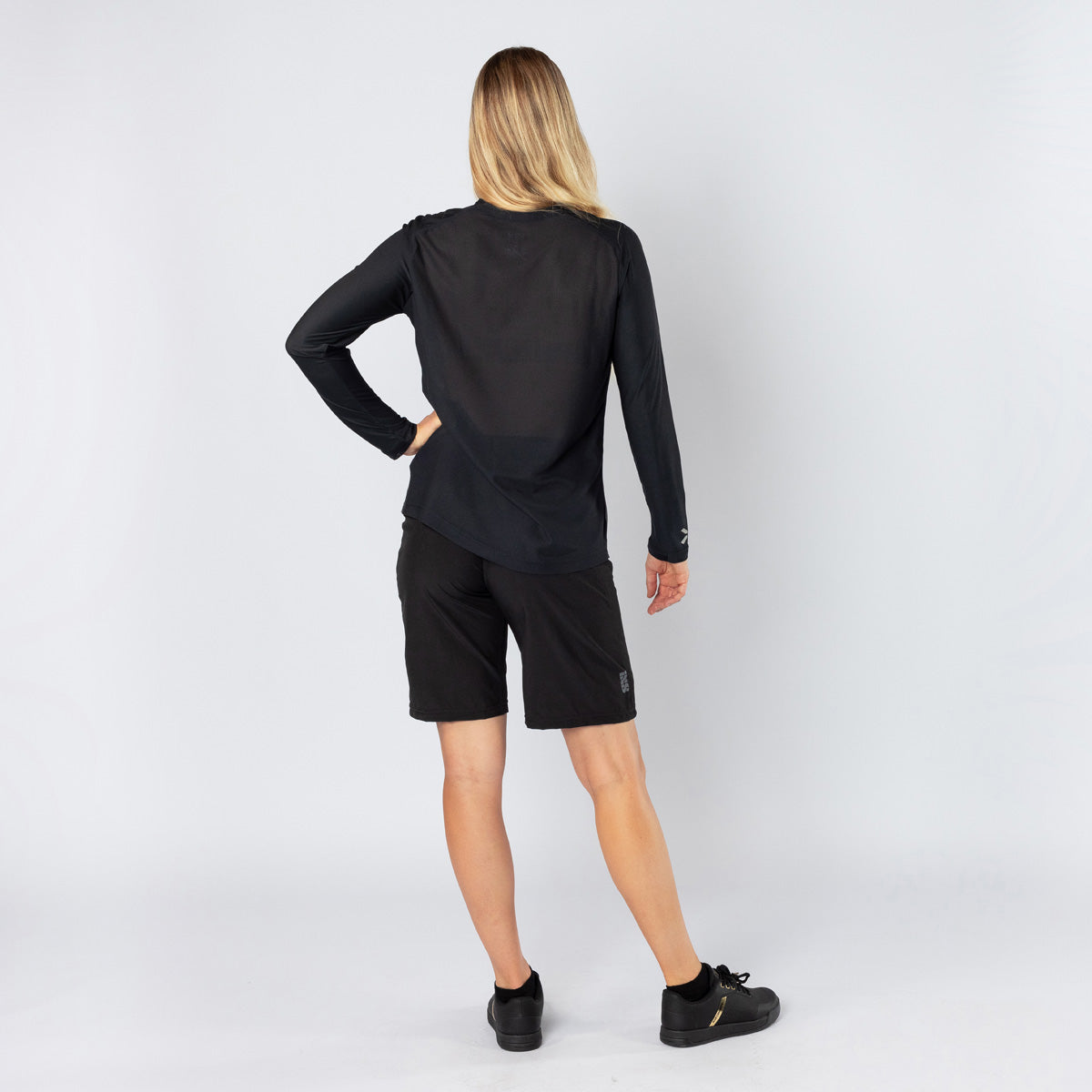 Damen Flow Lite 1.0 Henley schwarz-graphit