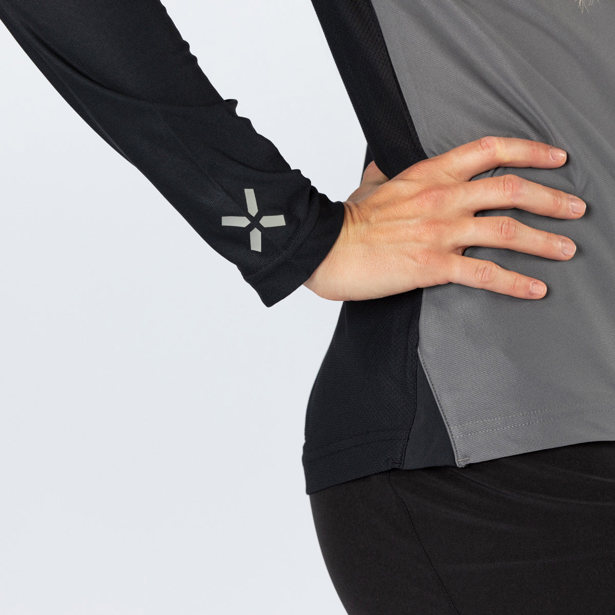 Damen Flow Lite 1.0 Henley schwarz-graphit