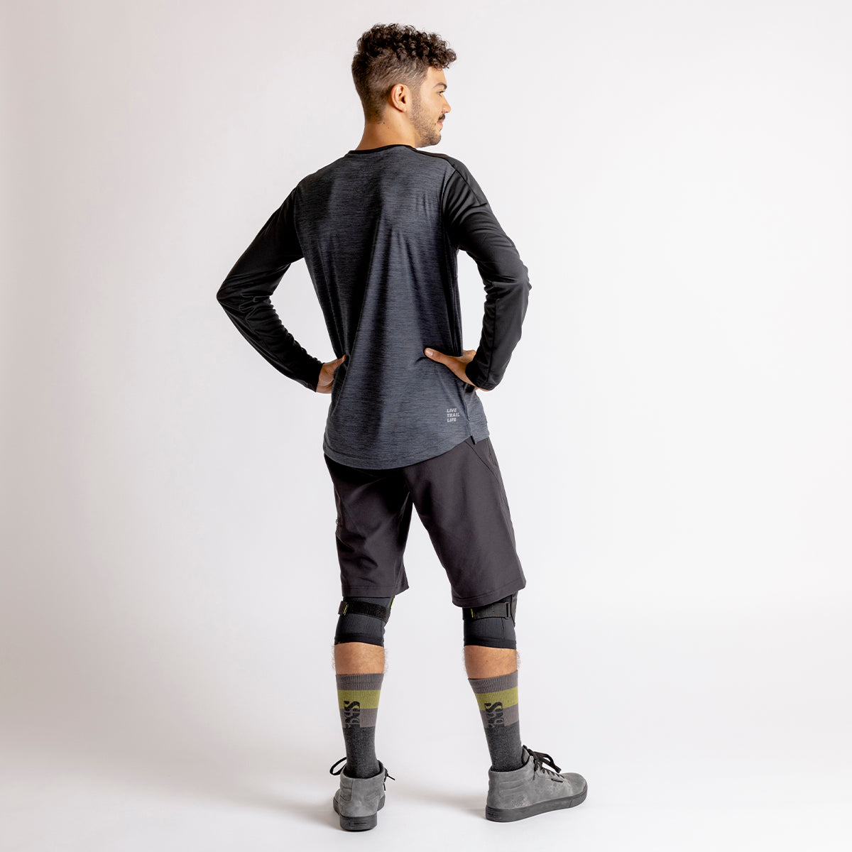 Flow X Long Sleeve Jersey anthrazit-solid schwarz
