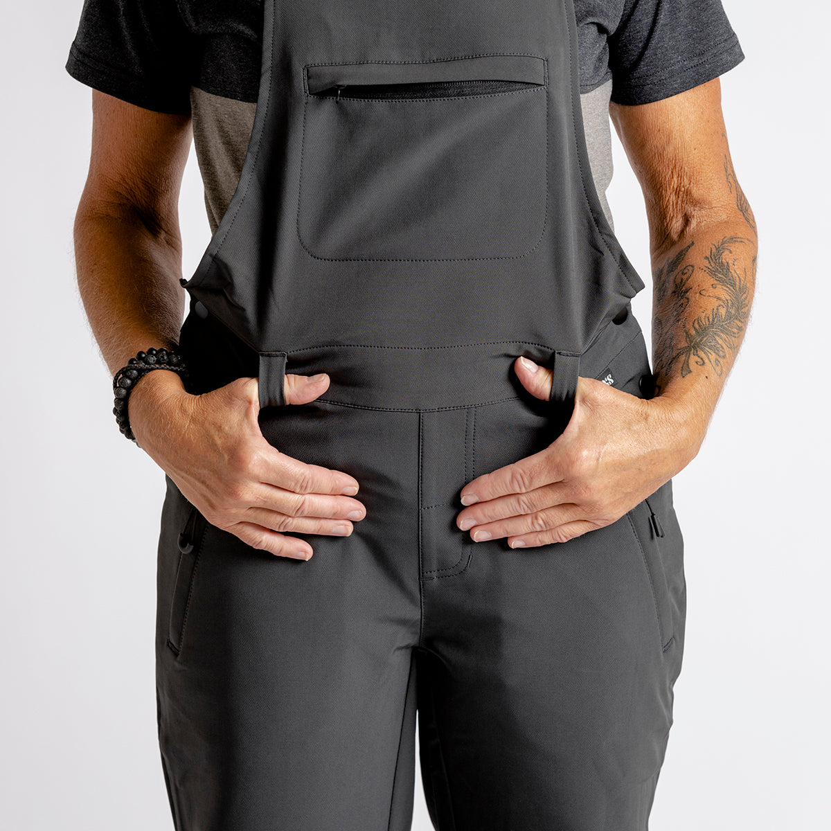 Women's Carve Latzhose anthrazit