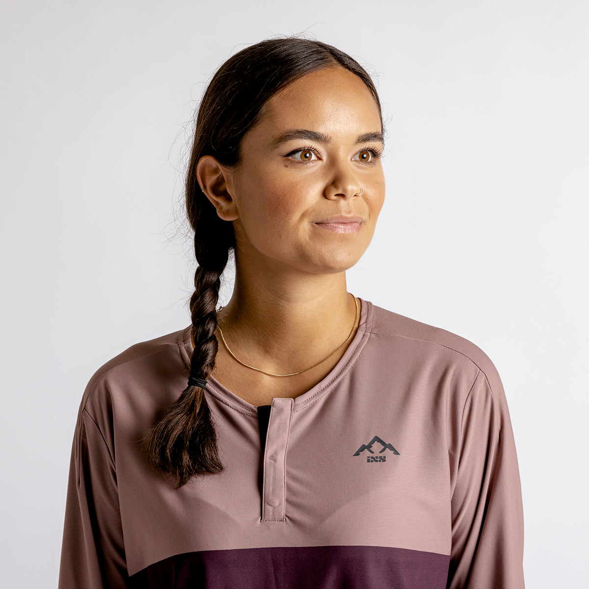Women's Flow XTG Long Sleeve Henley anthrazit-raisin