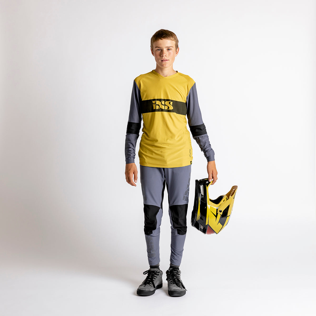 Kids Trigger EVO Long Sleeve Jersey acacia-charcoal
