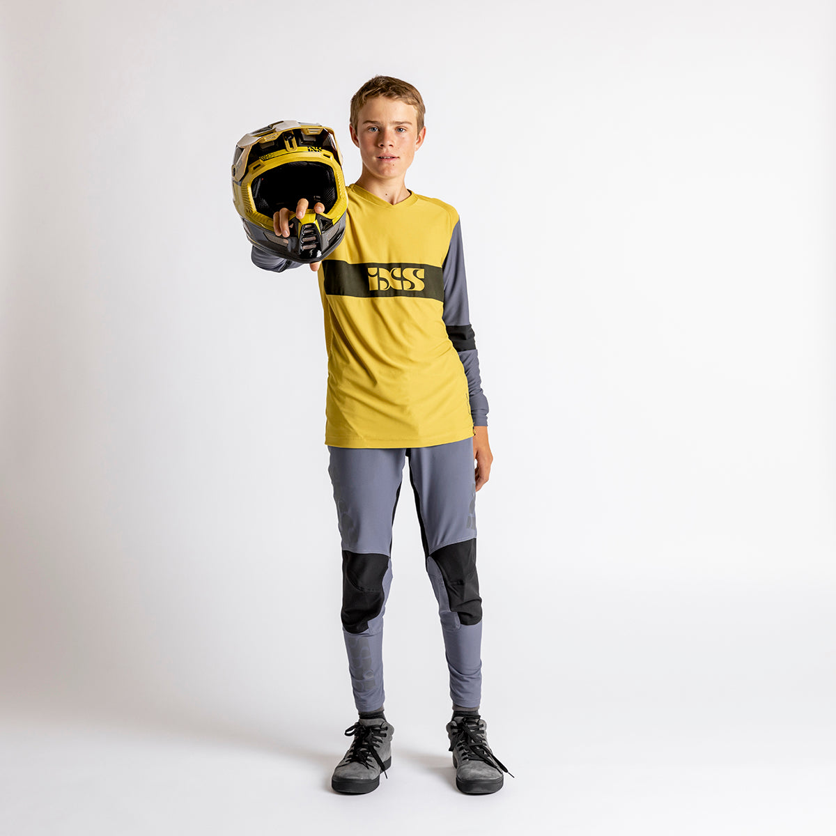 Kids Trigger EVO Long Sleeve Jersey acacia-charcoal