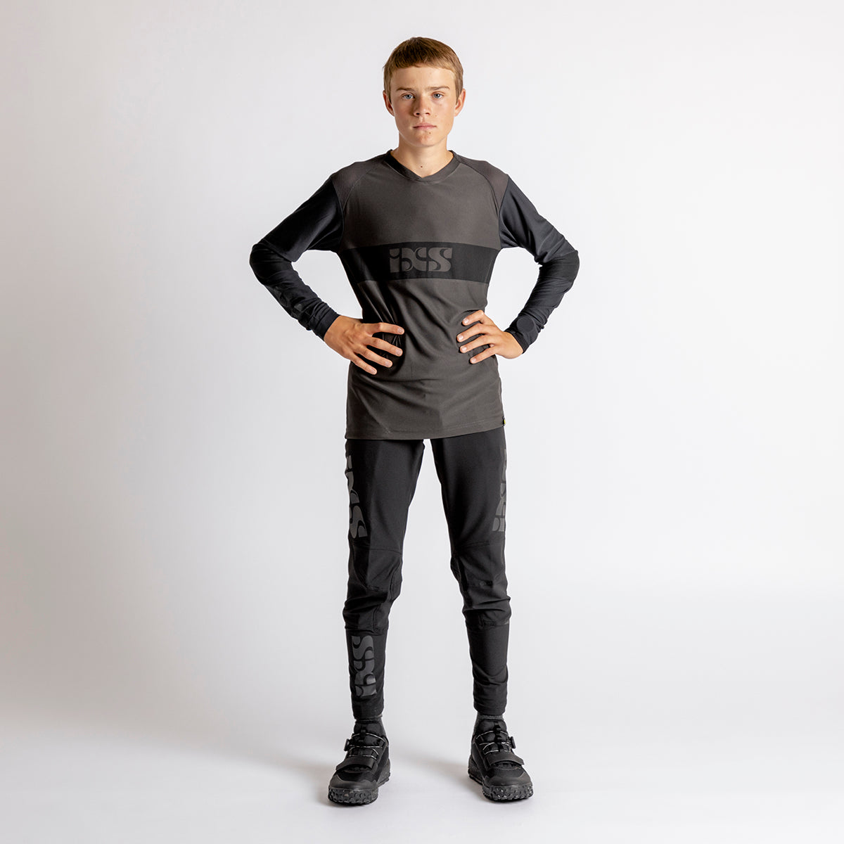 Kids Trigger EVO Long Sleeve Jersey anthrazit-schwarz