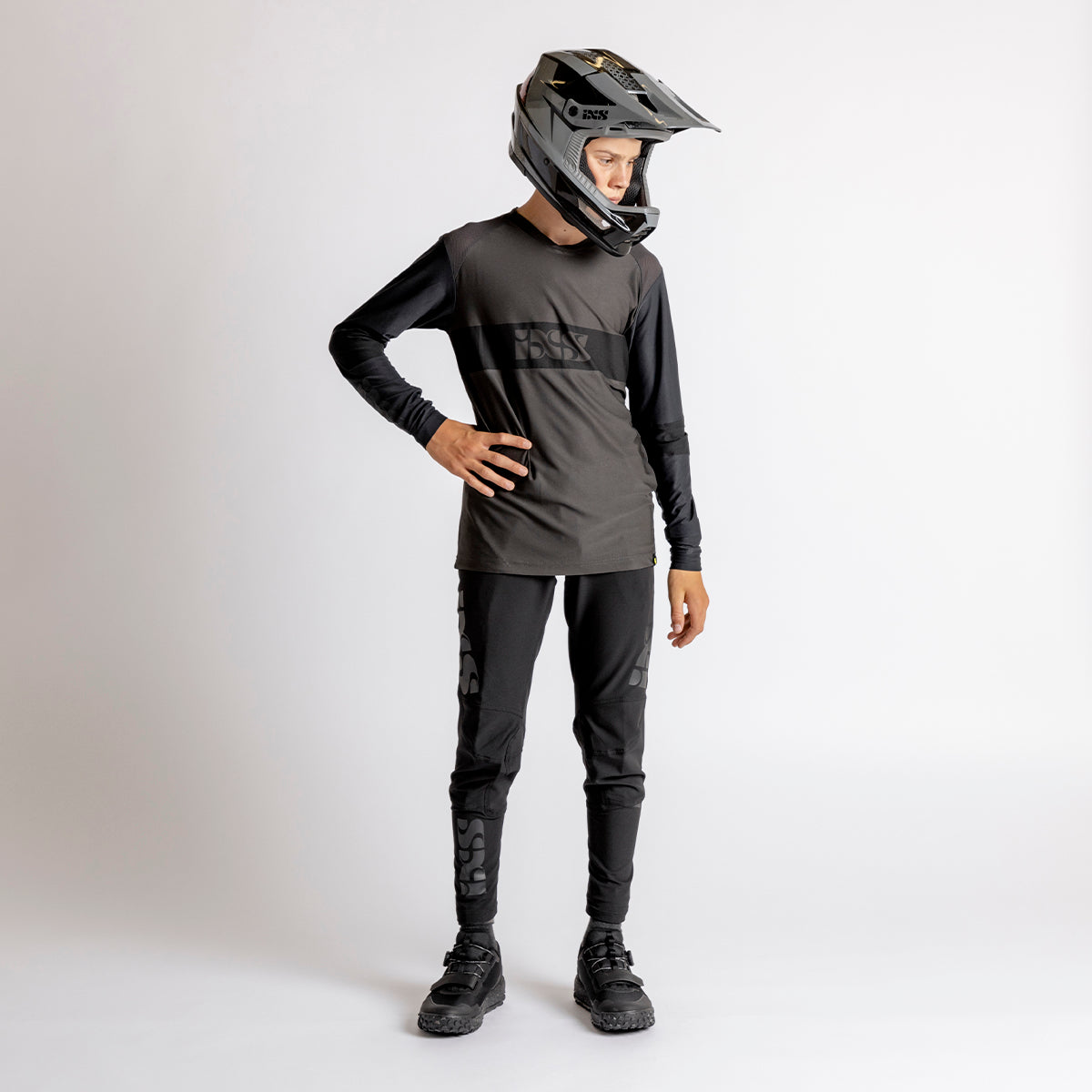 Kids Trigger EVO Long Sleeve Jersey anthrazit-schwarz