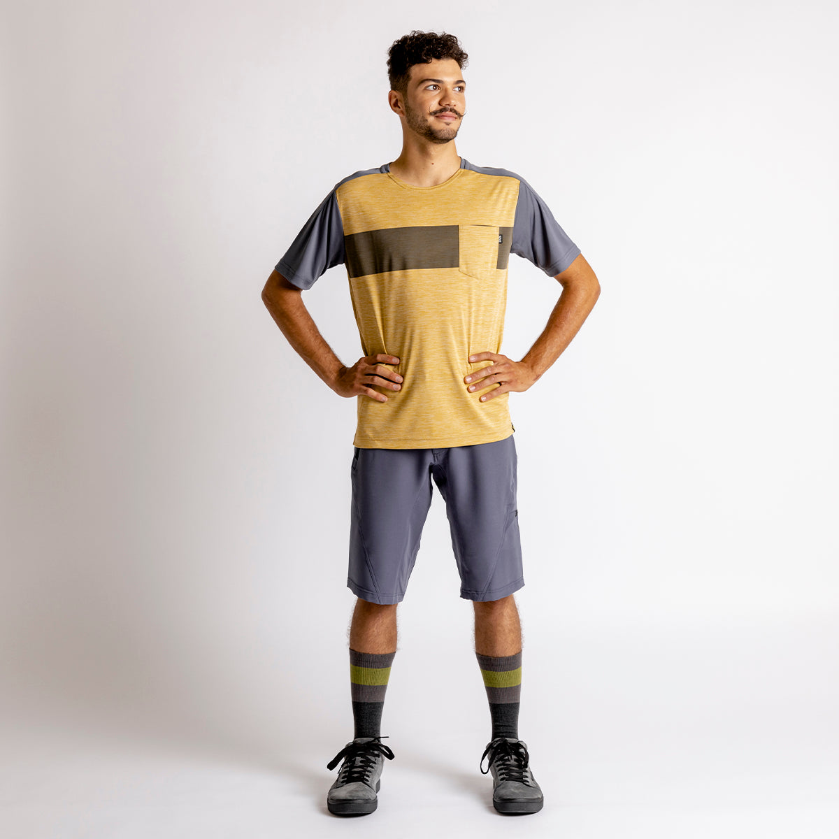 Flow X Jersey acacia-solid charcoal