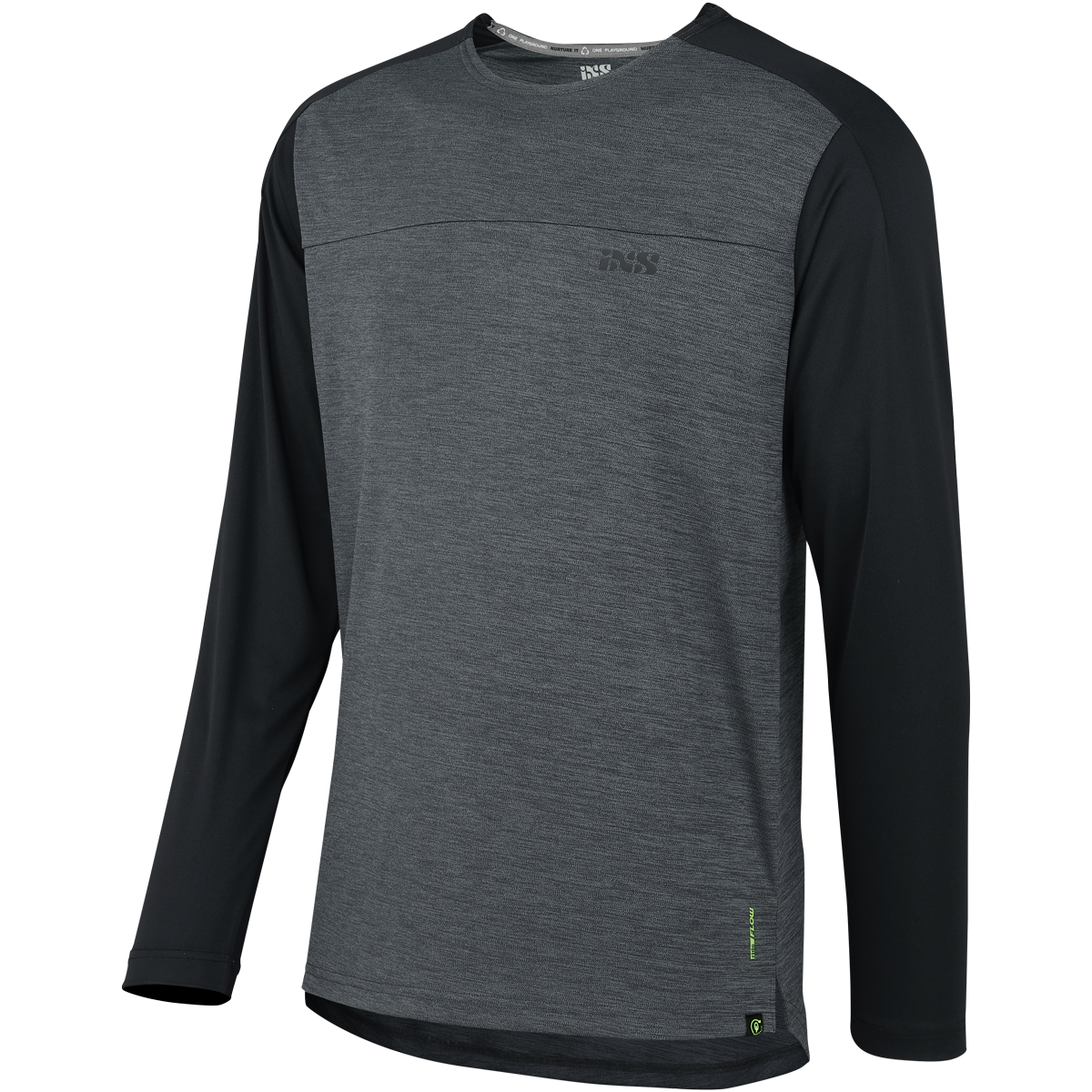 Flow X long sleeve Jersey graphit-solid schwarz