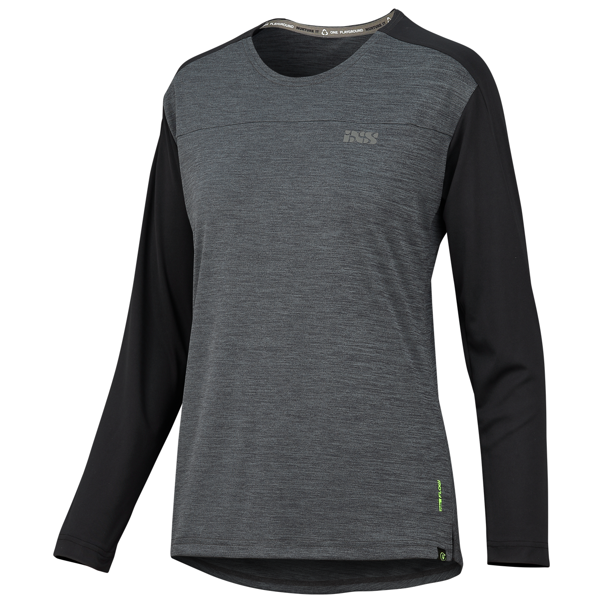 Flow X Women long sleeve Jersey graphit-solid schwarz