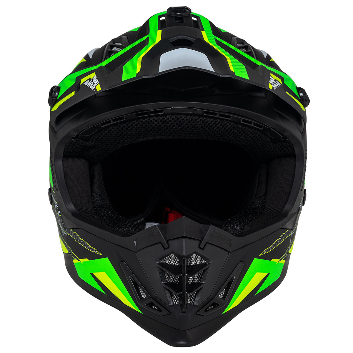 Motocross Helm iXS363 2.0 schwarz matt-gelb neon-grün neon
