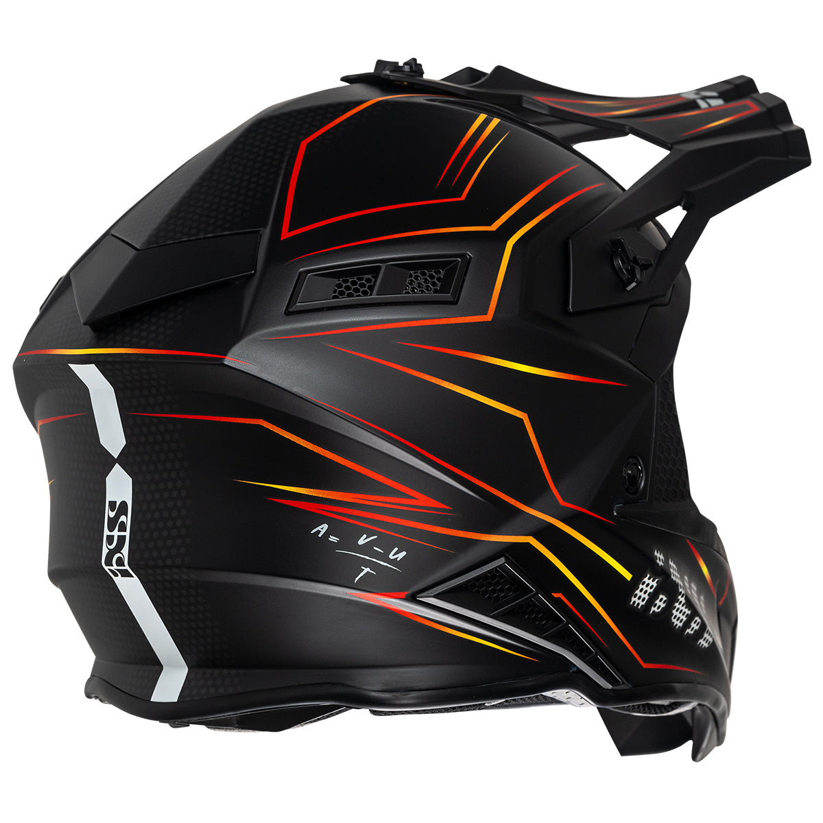 Motocross Helm iXS189FG 2.0 schwarz matt-rot
