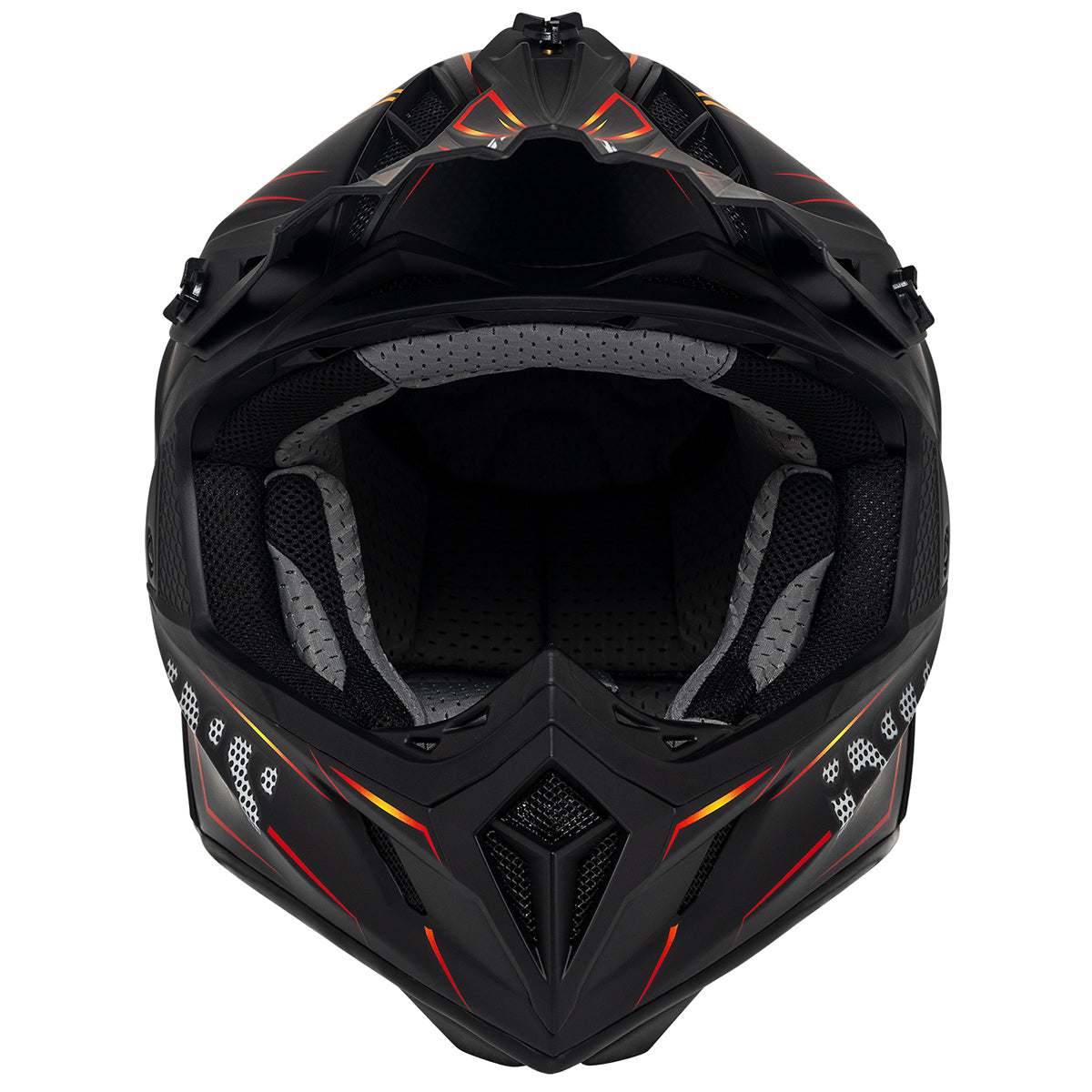 Motocross Helm iXS189FG 2.0 schwarz matt-rot