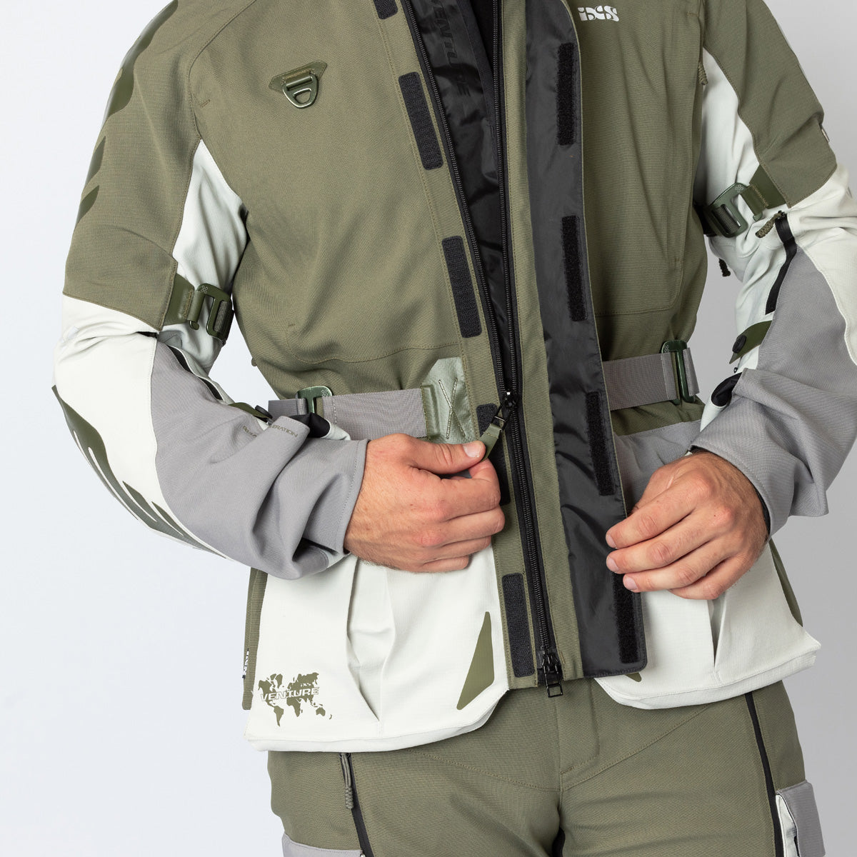Venture-STX 1.0 Laminatjacke hellgrau-oliv