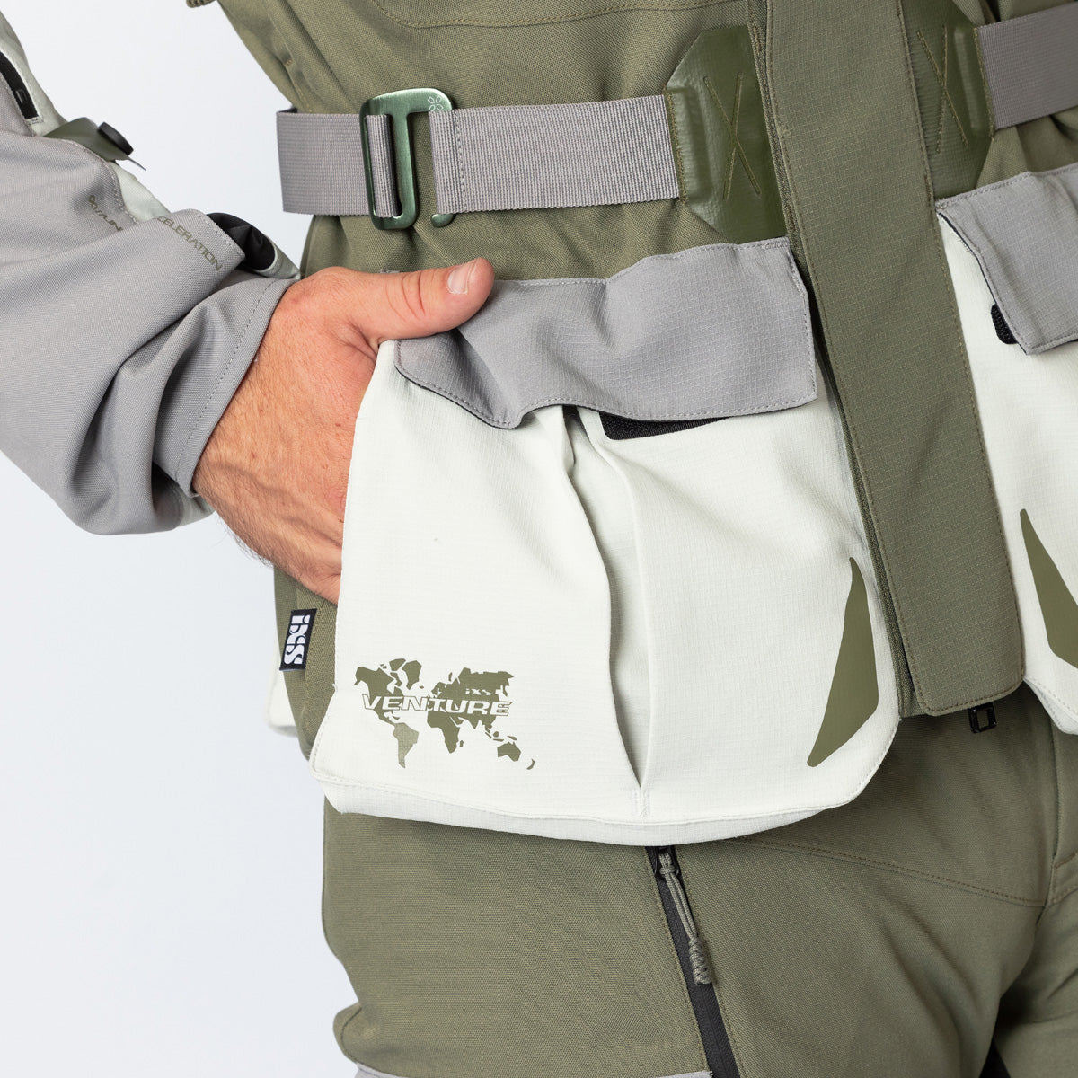 Venture-STX 1.0 Laminatjacke hellgrau-oliv