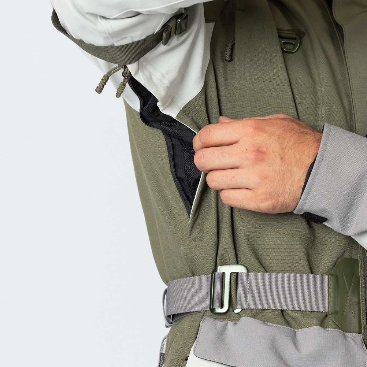 Venture-STX 1.0 Laminatjacke hellgrau-oliv