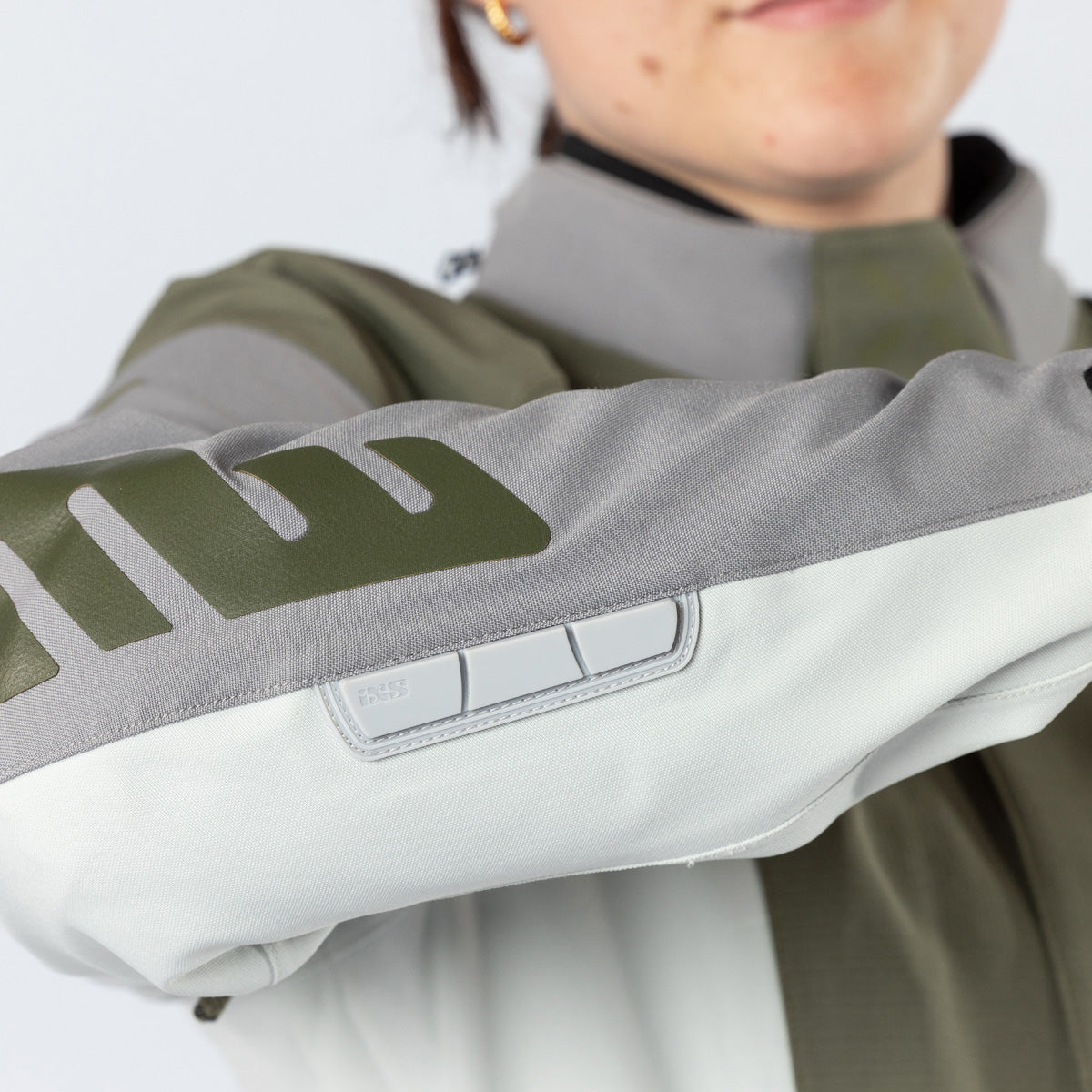 Damen Venture-STX 1.0 Laminatjacke hellgrau-oliv