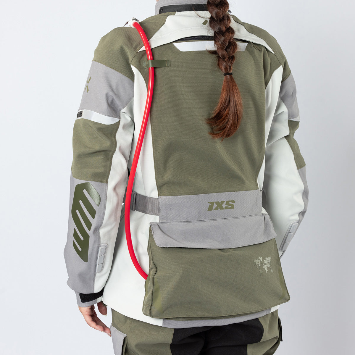 Damen Venture-STX 1.0 Laminatjacke hellgrau-oliv