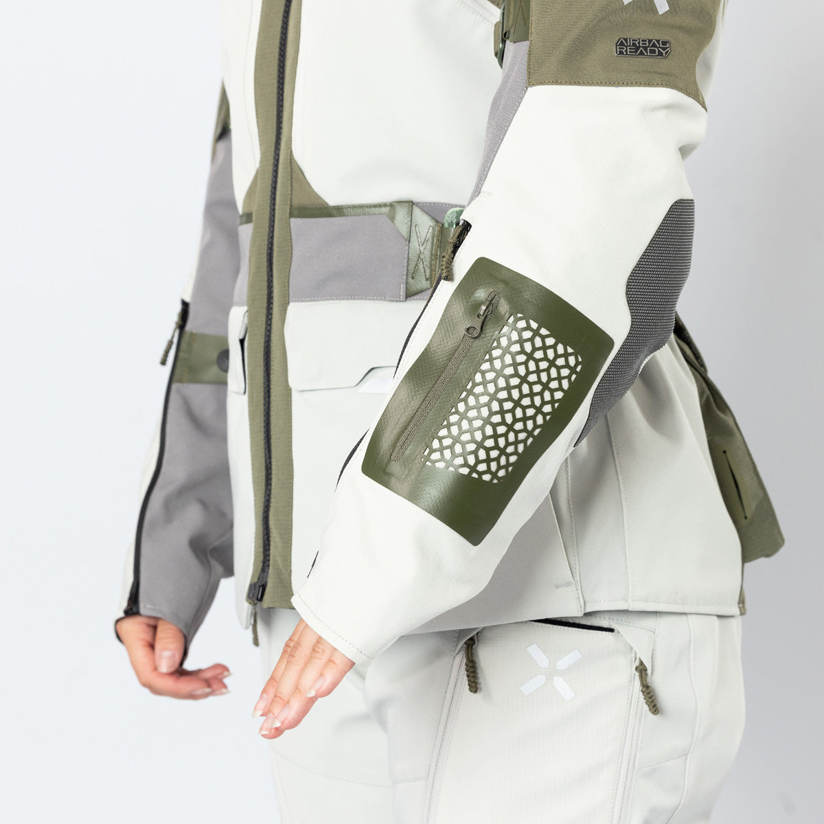 Damen Venture-Air 1.0 Jacke hellgrau-oliv