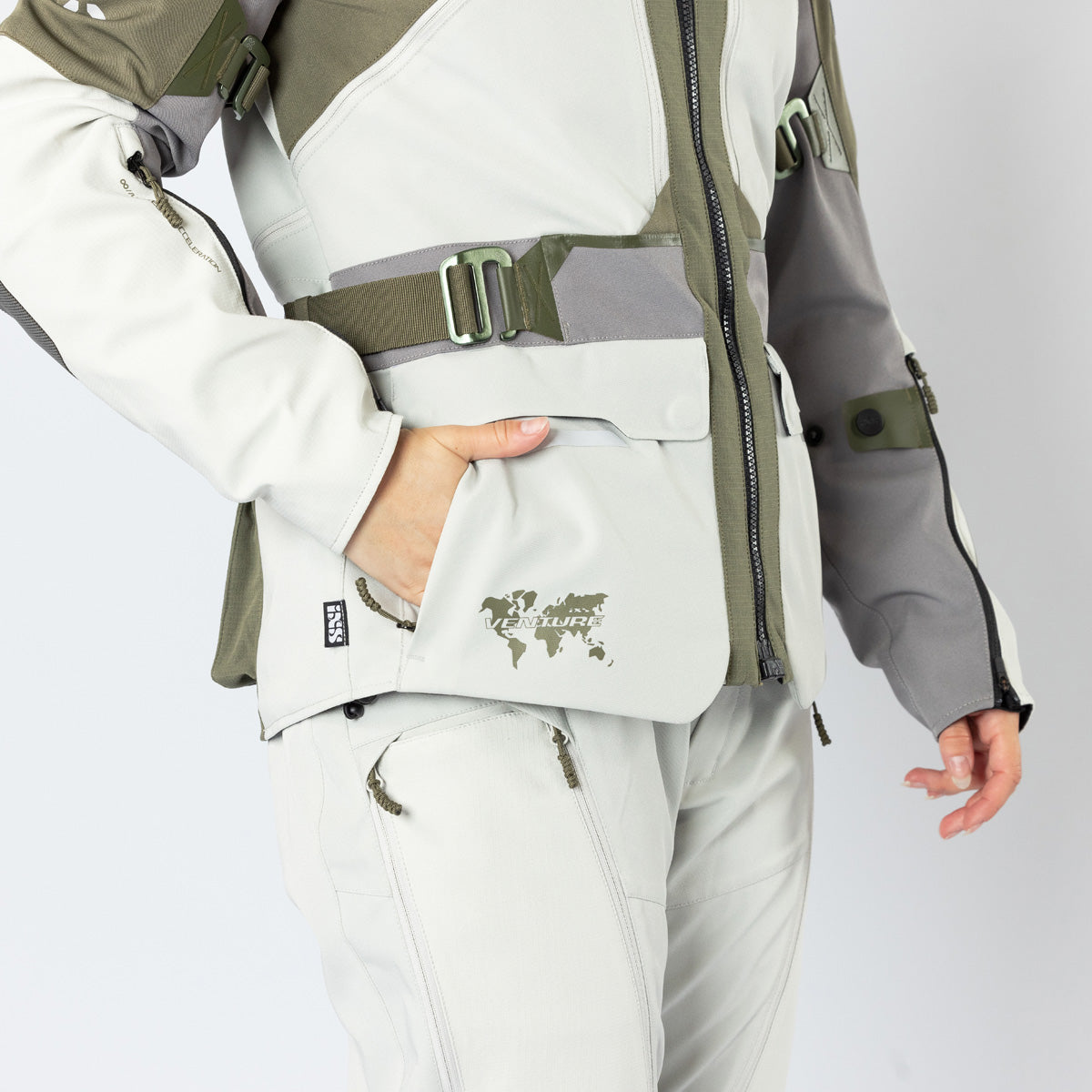 Damen Venture-Air 1.0 Jacke hellgrau-oliv