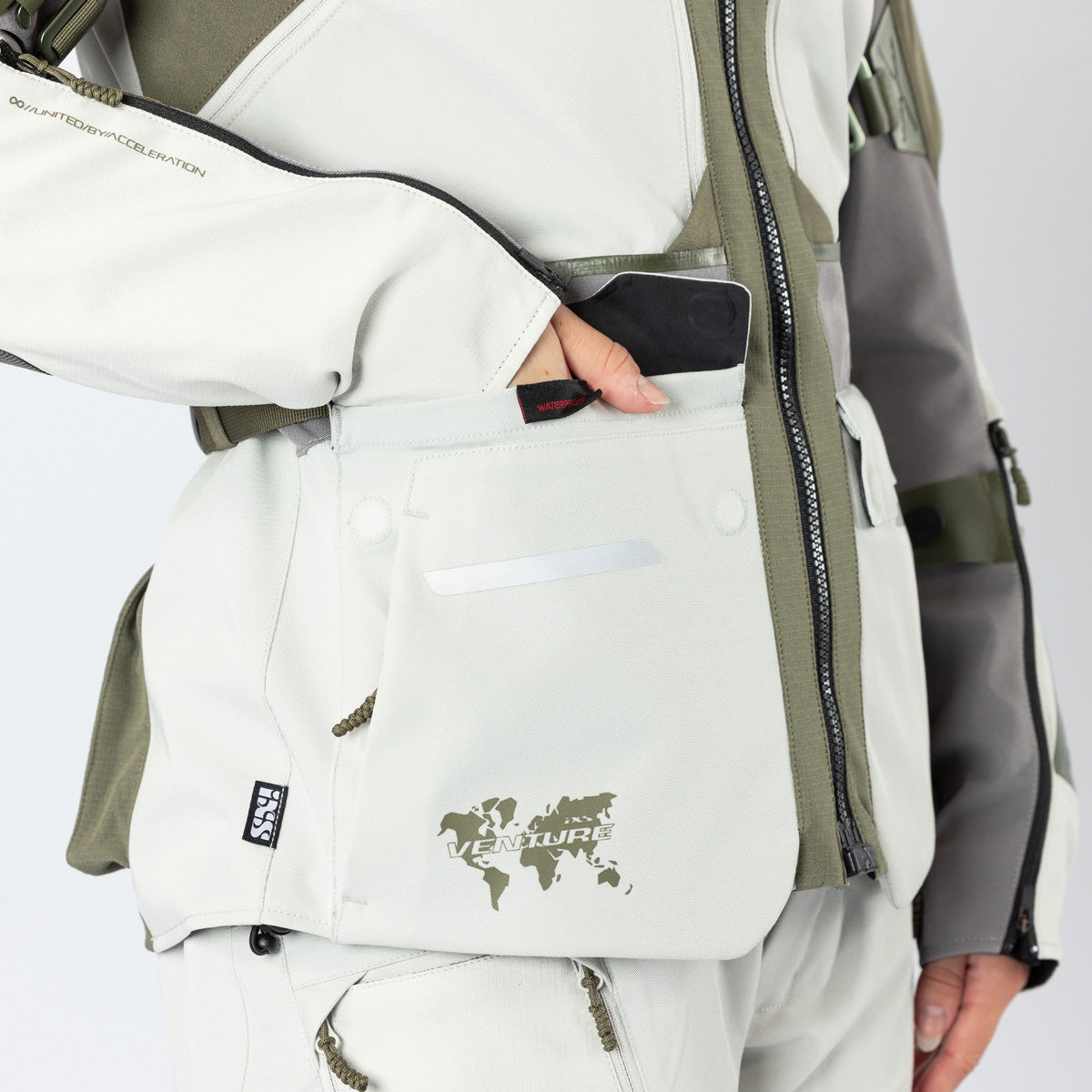 Damen Venture-Air 1.0 Jacke hellgrau-oliv