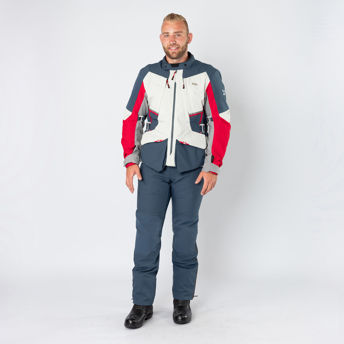 Tourster-STX 1.0 Laminatjacke hellgrau-blau-rot