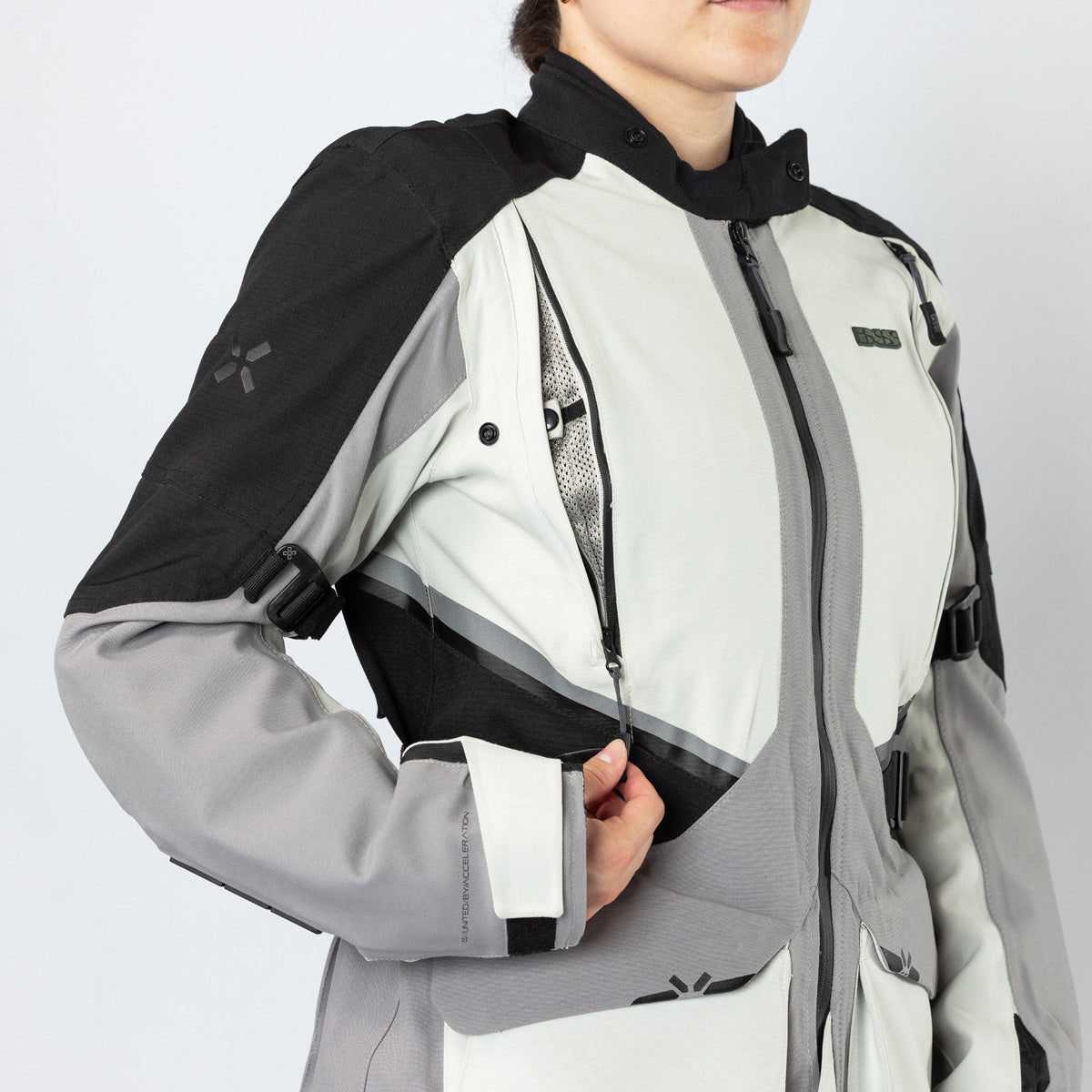 Damen Tourster-STX 1.0 Laminatjacke hellgrau-grau