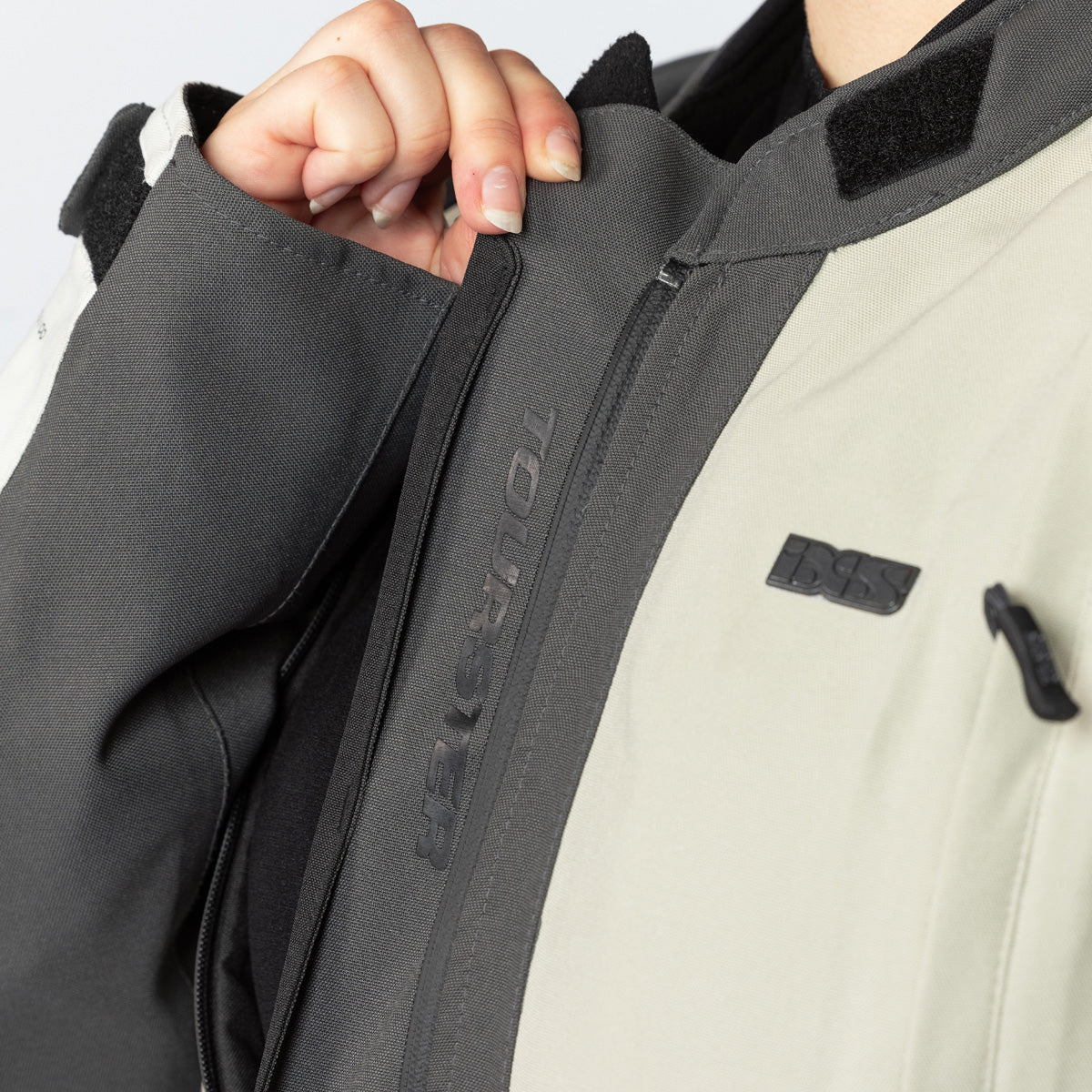 Damen Tourster-STX 1.0 Laminatjacke steingrau-dunkelgrau-schwarz