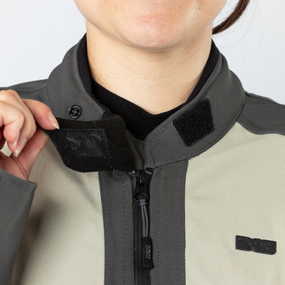 Damen Tourster-STX 1.0 Laminatjacke steingrau-dunkelgrau-schwarz