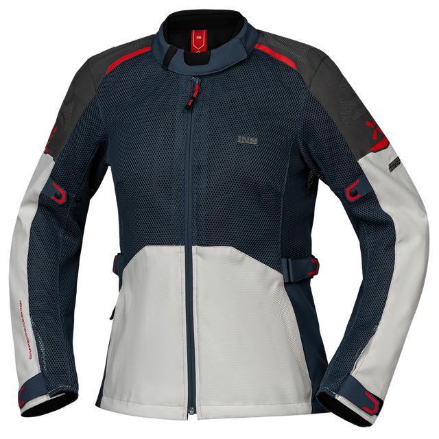 Damen Tourster-BigAir 1.0 Jacke hellgrau-blau-rot