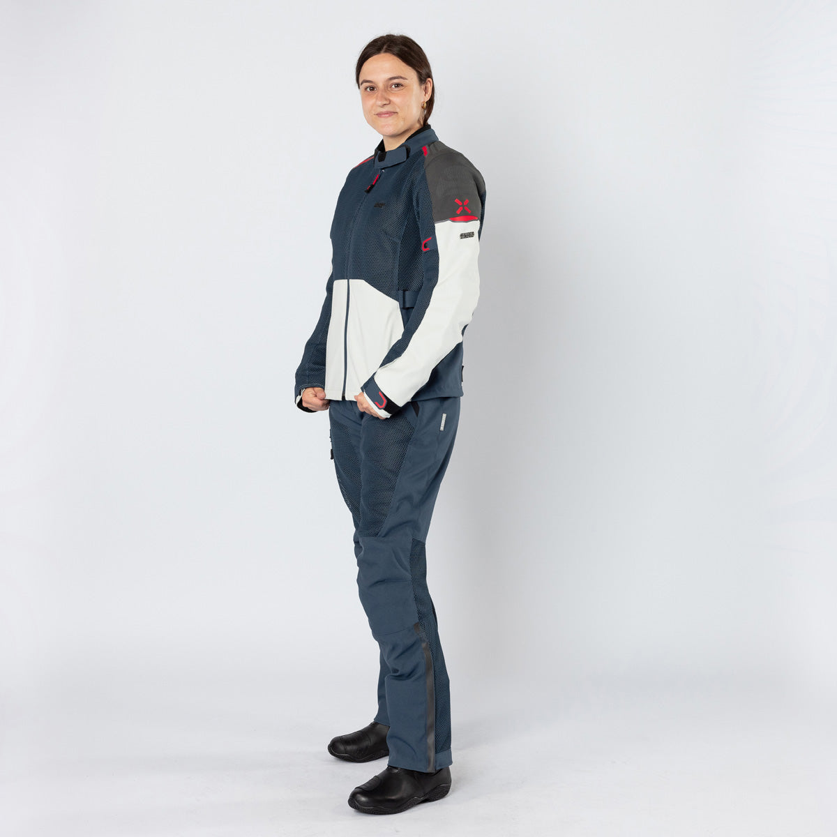 Damen Tourster-BigAir 1.0 Jacke hellgrau-blau-rot