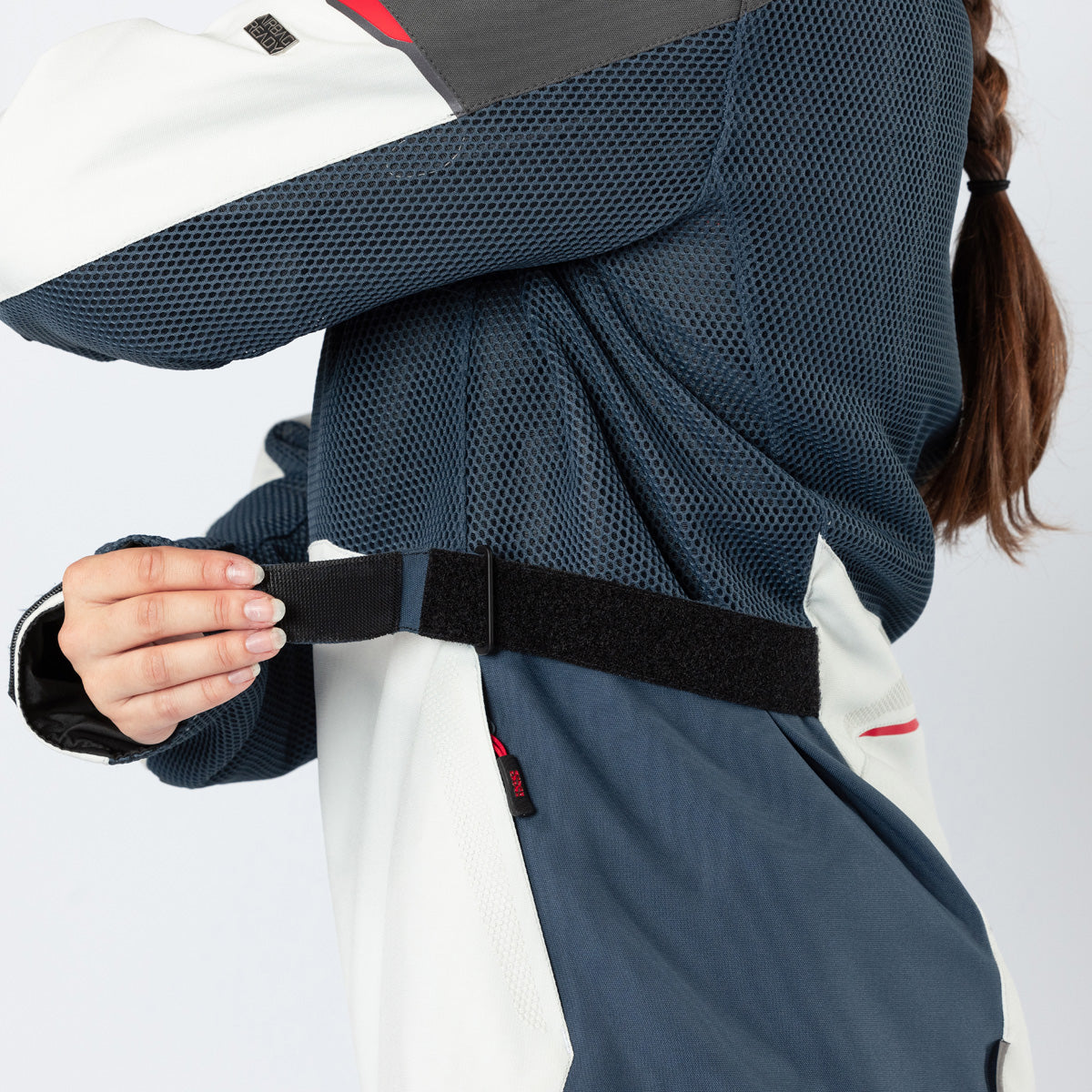 Damen Tourster-BigAir 1.0 Jacke hellgrau-blau-rot