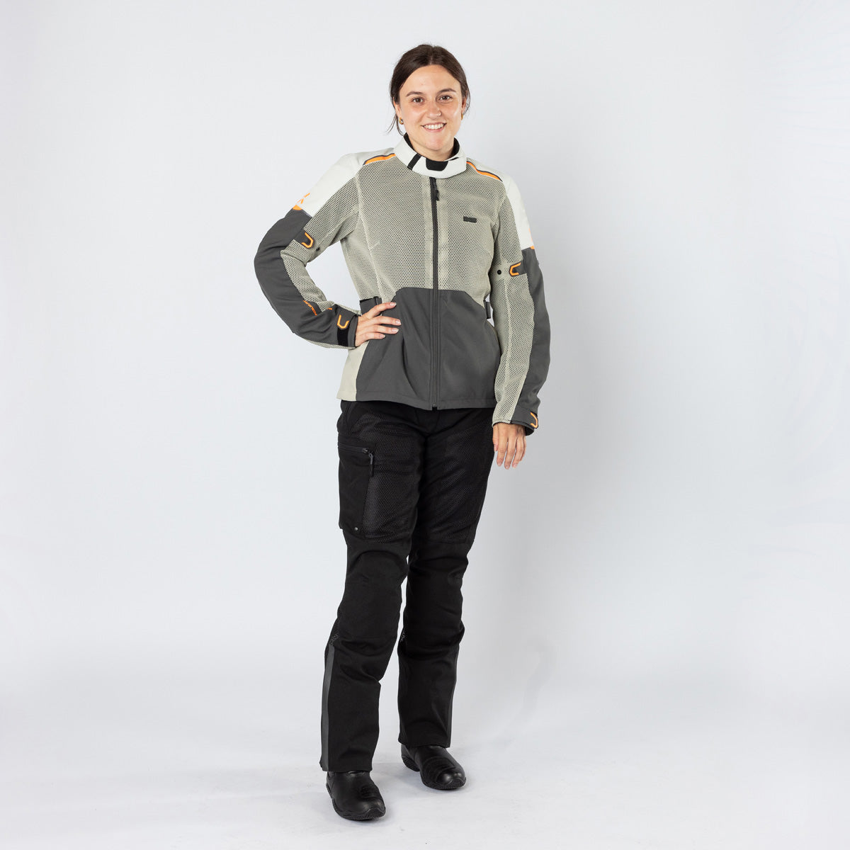 Damen Tourster-BigAir 1.0 Jacke dunkelgrau-steingrau-orange