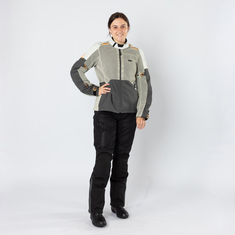 Damen Tourster-BigAir 1.0 Jacke dunkelgrau-steingrau-orange